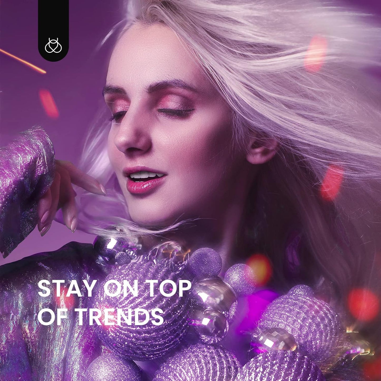 Beetles Purple Gel Nail Polish Set, 6 Colors Hot Pink Gel Nail Polish Kit Glitter Pink Purple Black Shimmer Soak Off Uv Dreamy Swirl Thread Effect DIY Manicure Gift for Women