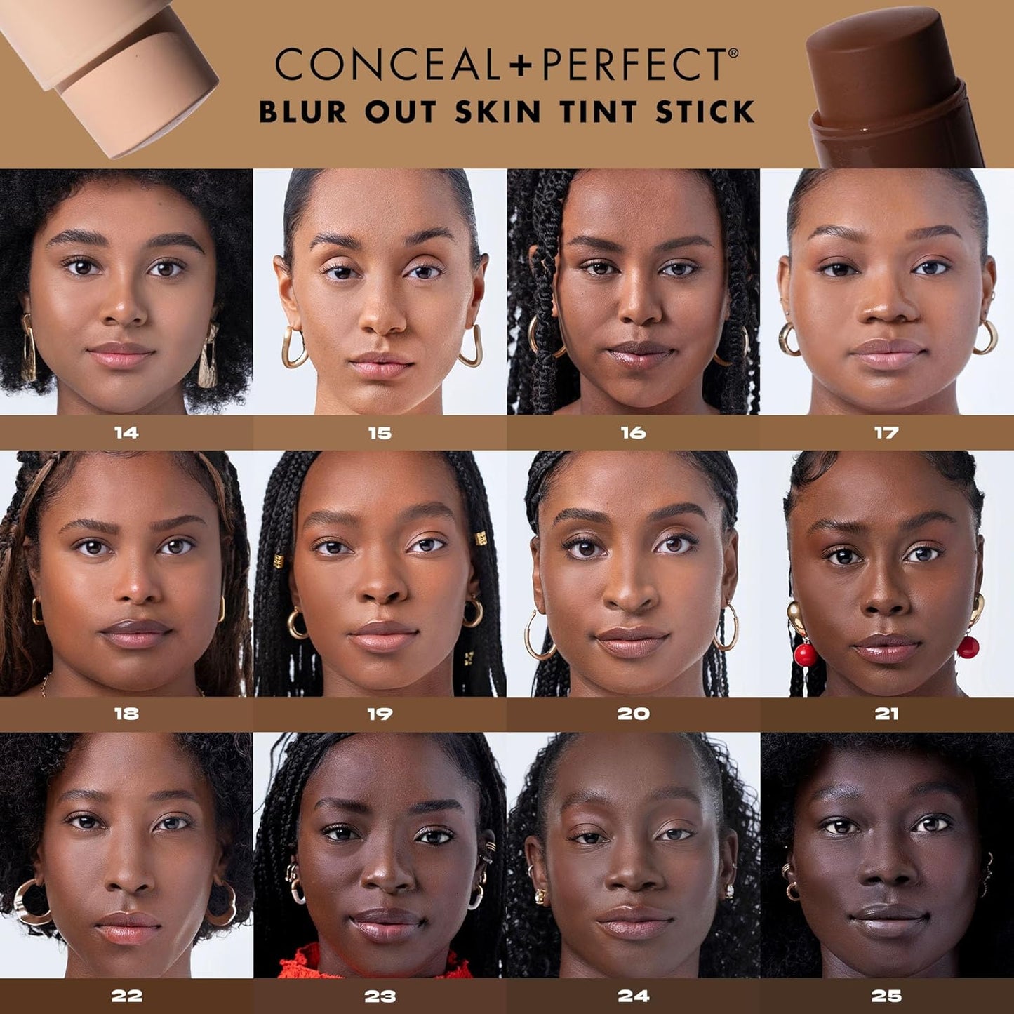 Milani Conceal + Perfect - Skin Tint Stick, Blur Out Tinted Moisturizer Makeup, Shade 007