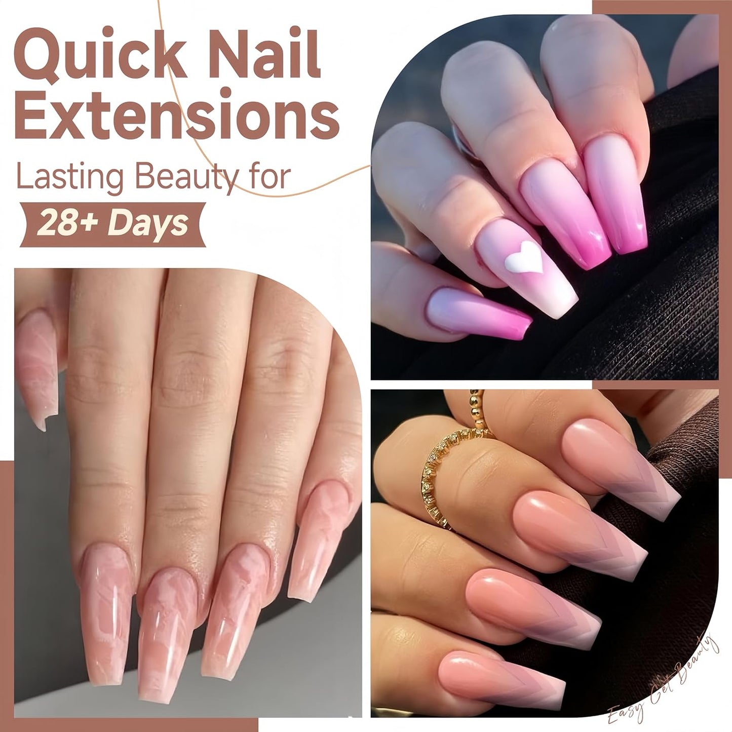 UNA GELLA Medium Coffin Nails Tips 504pcs - Gel Nail Tips Coffin Acrylic Full Cover Pre-buff Soft Gel Nail Tips Half Matte For Nail Extension Home DIY Salon 12 Sizes