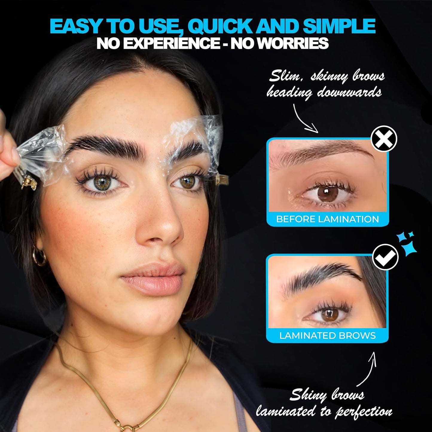 Brow Lamination Kit | At Home DIY Eyebrow Lamination Kit For Instant Brow Lift | Professional Eye Brows Supplies for Fuller Eyebrows | Easy to Use | For Home and Professional Care