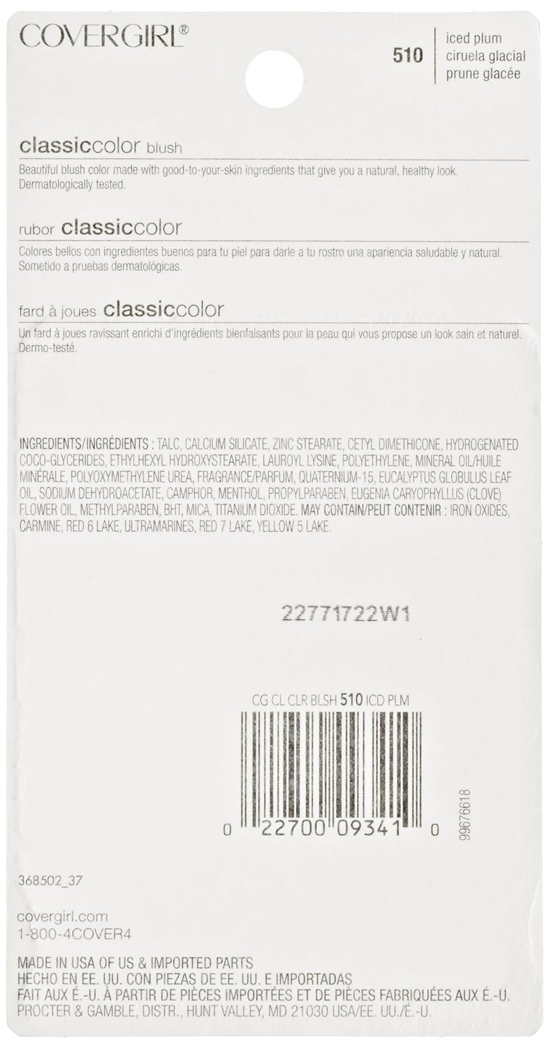 COVERGIRL Classic Color Powder Blush, Iced Plum (510) (Packaging May Vary)