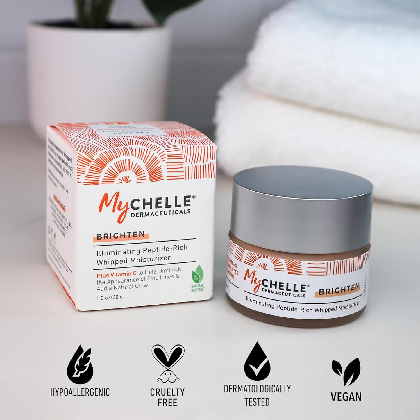 MYCHELLE Illuminating Peptide-Rich Whipped Moisturizer, 1.2 OZ