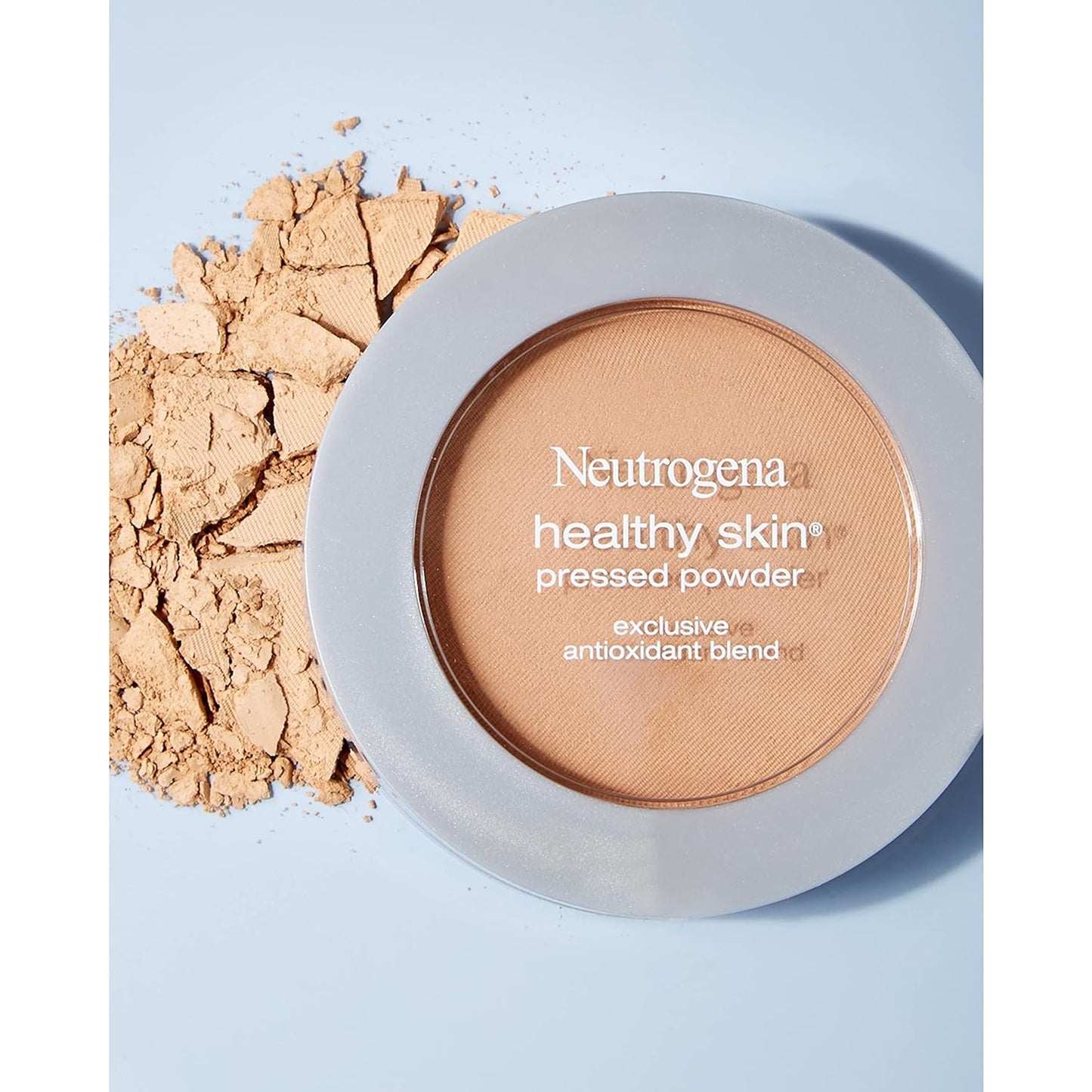 Neutrogena Healthy Skin Pressed Makeup Powder Compact with Antioxidants & Pro Vitamin B5, Evens Skin Tone, Minimizes Shine & Conditions Skin, Light 20,.34 oz