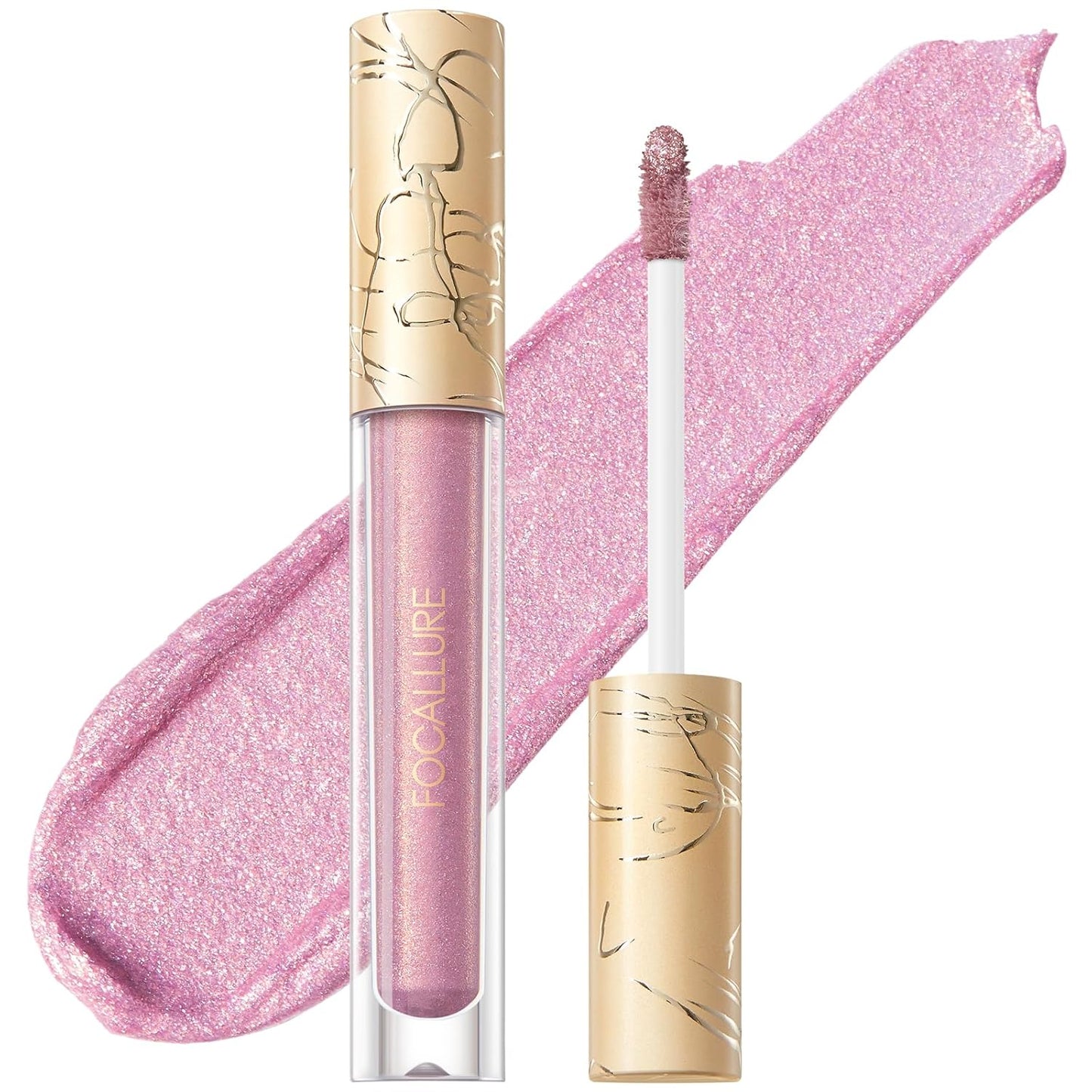 FOCALLURE Metallic Liquid Lipstick,Non Stick Cup Lip Gloss,High Impact Lip Color with Transfer-proof Wear,Long Lasting & Waterproof Lipstick Makeup for Women,One Promise