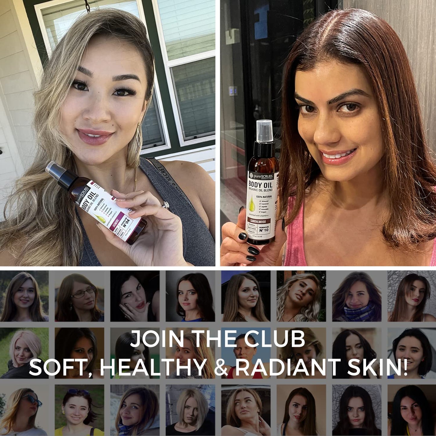 pureSCRUBS Ultra Moisturizing Rose Body Oil Spray for Dry Skin, Massage, Cuticles & More, Organic Super Blend of Jojoba, Argan, Coconut, Sweet Almond & Avocado Oils Enriched with Vitamin E, Lg 4oz