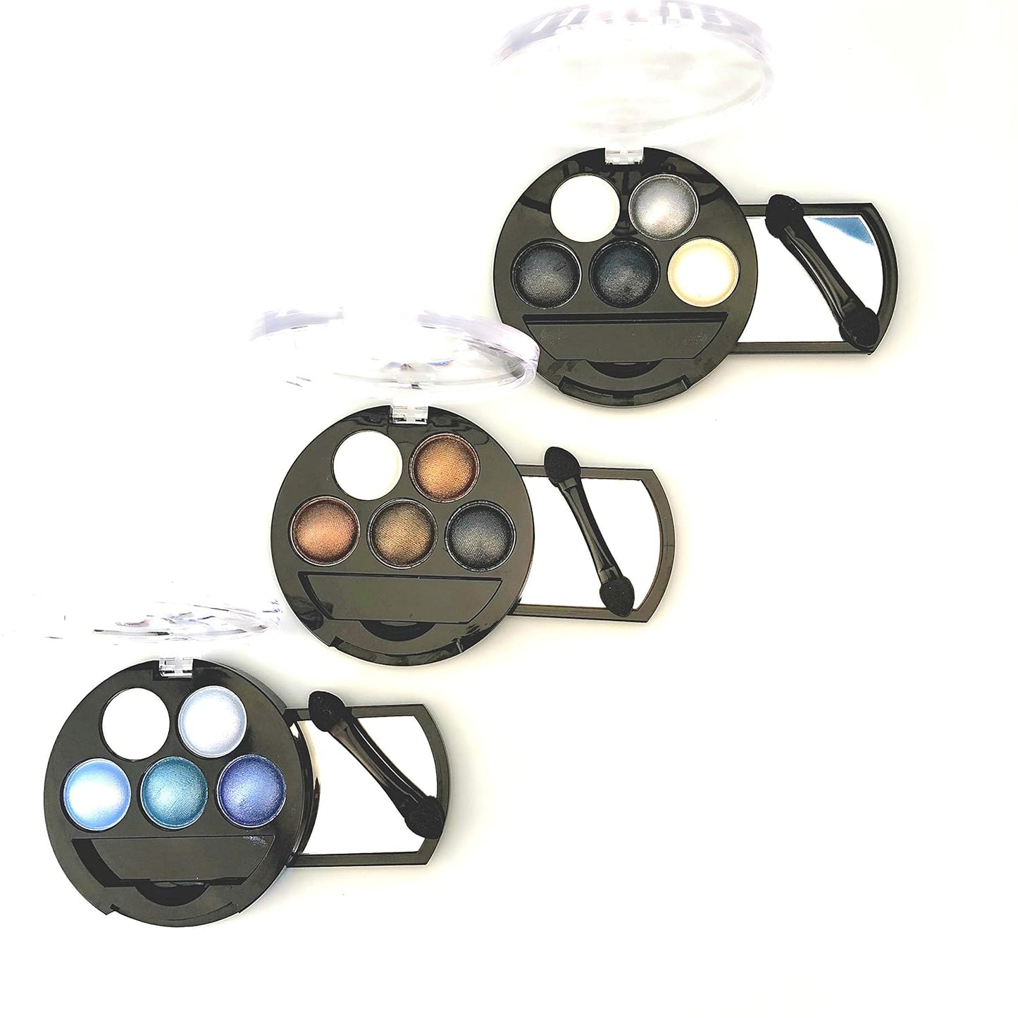 Mallofusa 5 Colors Eye Shadow Powder Metallic Shimmer Eyeshadow Palette (Galaxy Silver) 4.7oz