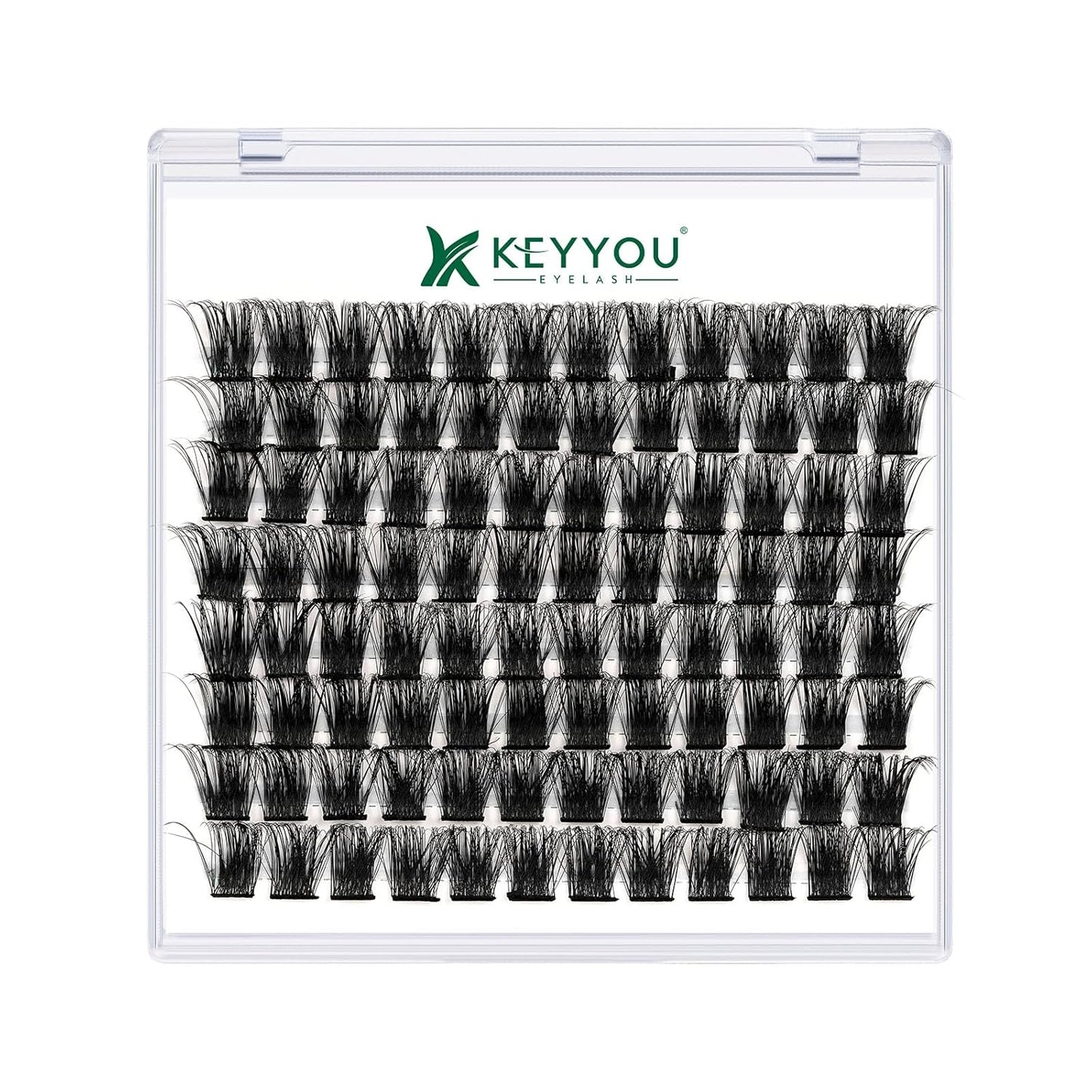Lash Clusters,96 Pcs Cluster Lashes D Curl 16mm DIY Lash Extensions Eyelash Clusters,KEYYOU Volume Wispy Individual Lashes Soft&Comfortable Easy DIY at Home(Y05,D-16mm)