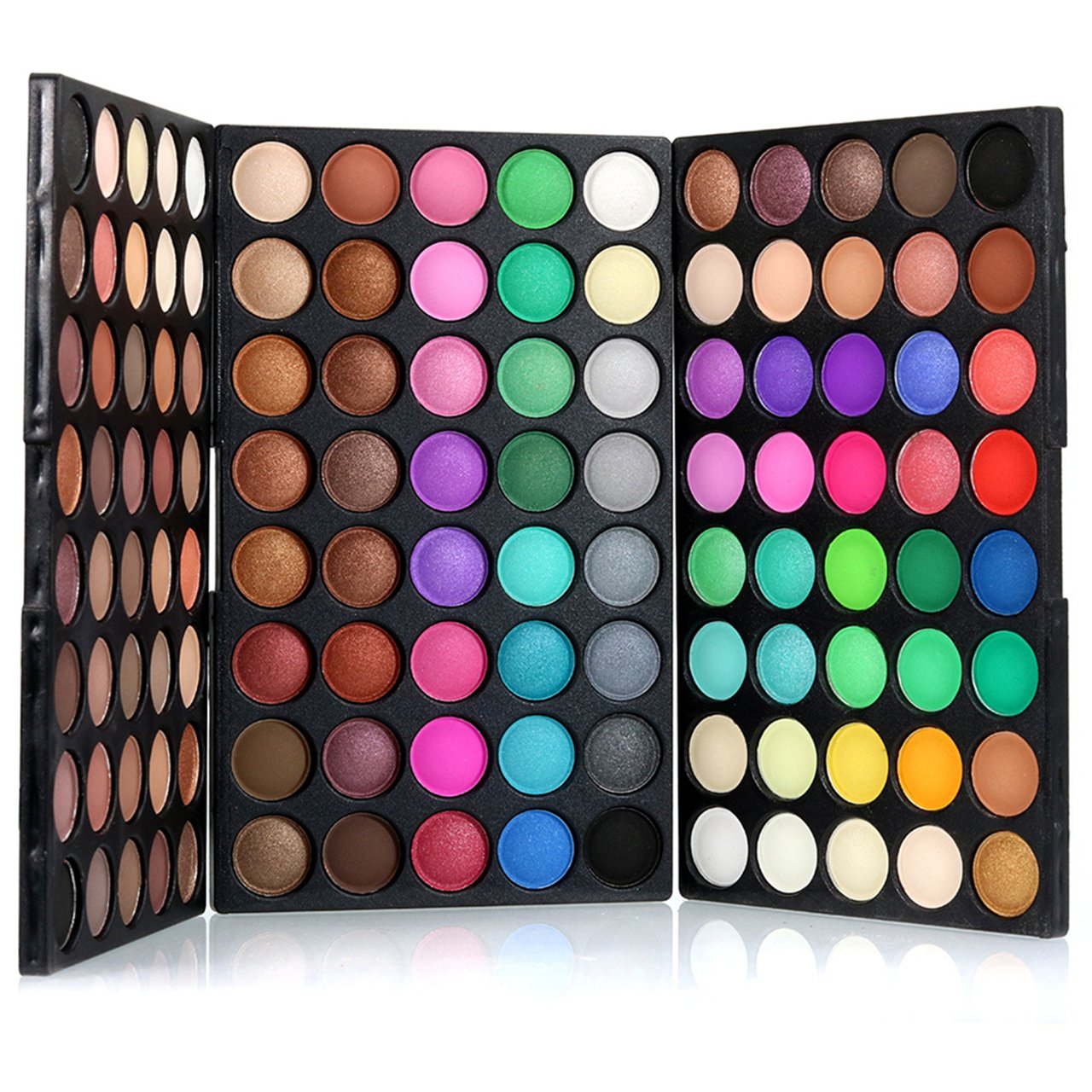 120 Colors Long Lasting Waterproof Highly Pigments Shiny Shimmers Glitter Eyeshadow Palette All in One Makeup Kits for Women Girls Holiday Make-up Gift Sets Xmas Essential Makeup Palette