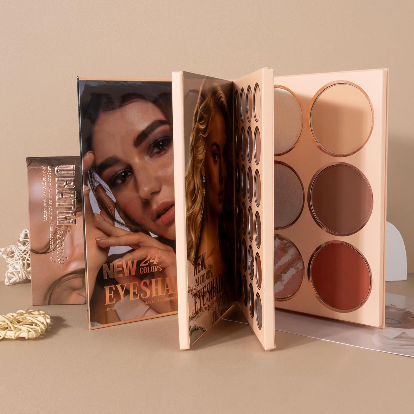4-Layer Multi - Functional Beauty Book Kit- Style Makeup Palette Ingeniously Combines Eyeshadows, Blushes, Highlighters, Contour Powders In One,Best Choice for A Gift for Women (U150B)