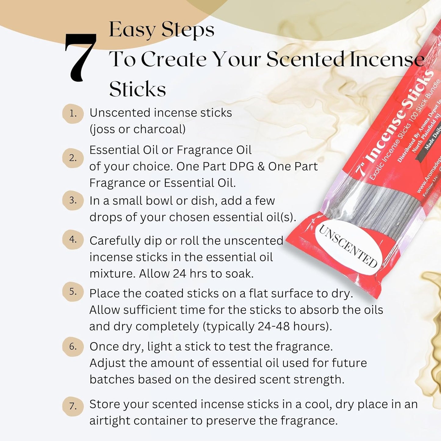 2 Bundles Unscented 200 Wood Pulp 11'' Incense Sticks Per Bundle Premium Natural Uncolored (Punk Sticks) 2 Pack. Add Any Aroma Depot Fragrance Oils to Make Your own Scented Sticks.