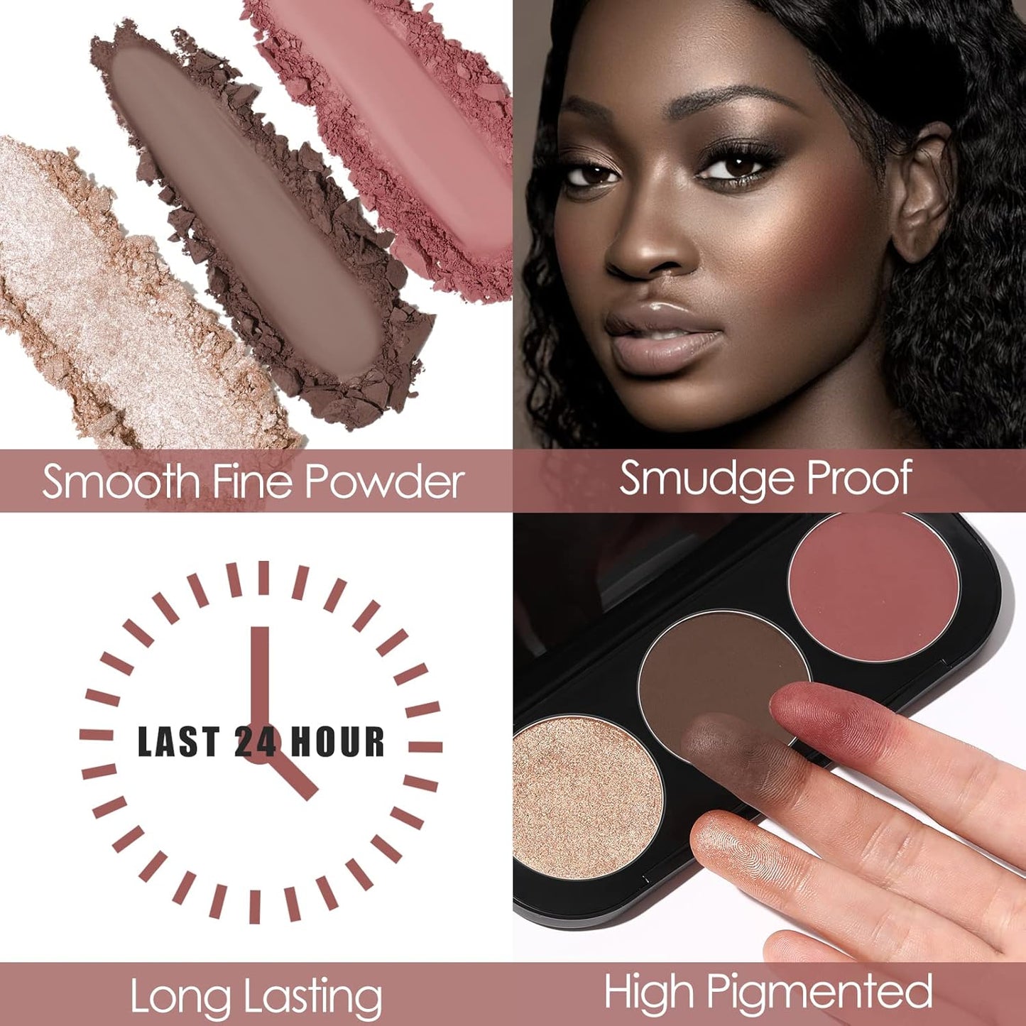 FOCALLURE Blush and Highlighter Palette,3 in 1 Contour Palette,Cruelty-Free Matte Bronzer Powder,Shimmer Illuminator Highlighters for a Glowing Look,#11