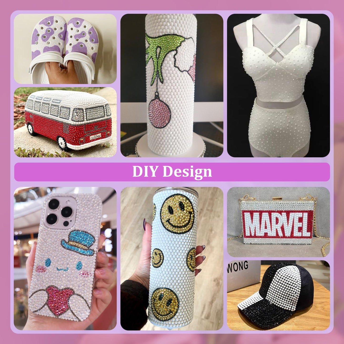 Resin Rhinestones for Crafting, 2 Boxeses White Multi Sizes Flatback Bedazzling Crystals for Crafts Nail Art Decoration, Non Hotfix Gems Charms for Tumbler Shoes Clothing Fabric Face Makeup