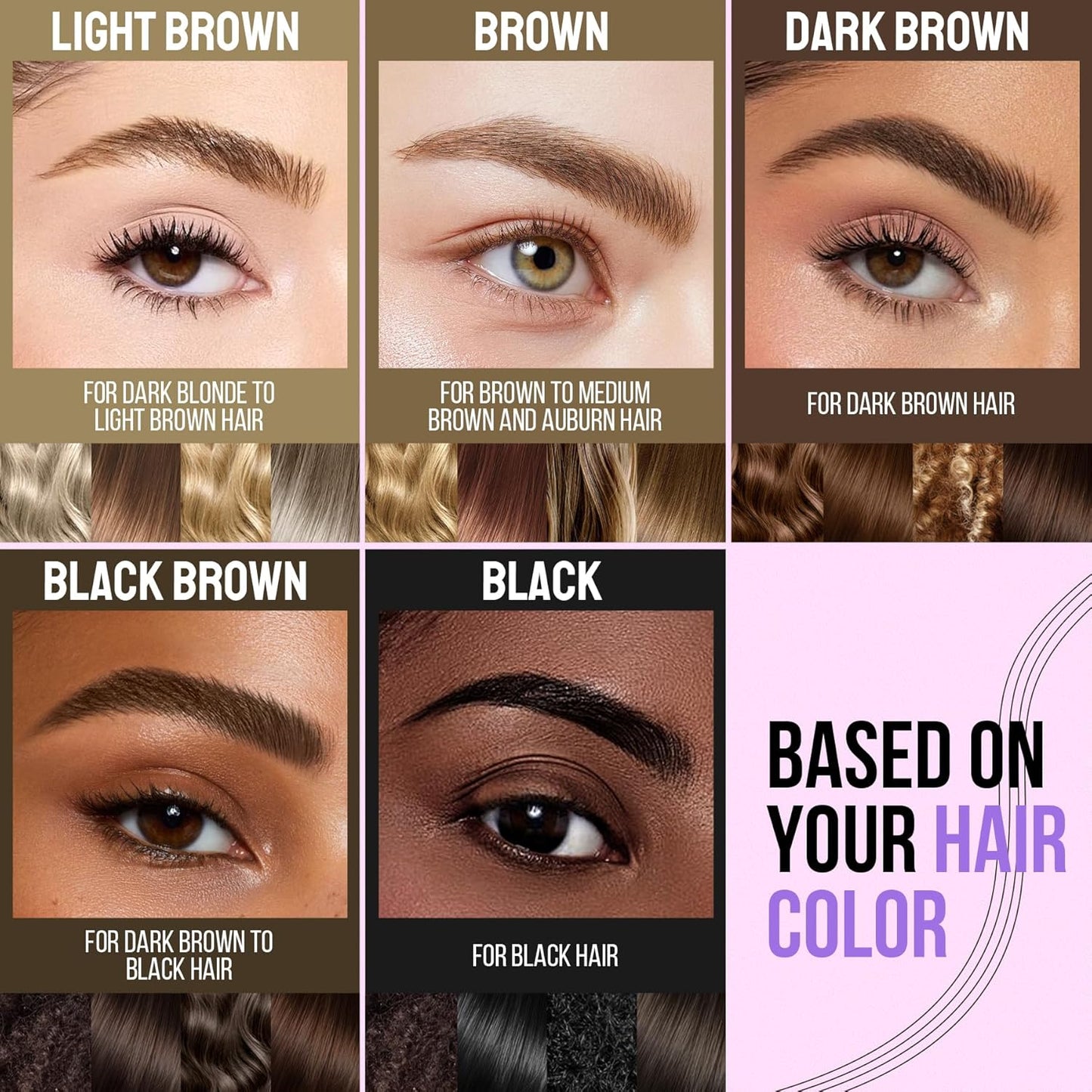 iMethod Eyebrow Pen and Eyebrow Gel - Eyebrow Pencils for Women with 4-Fork-Tip & Brow Gel Clear, Magical 2-in-1 Dual-Ended Brow Pen for Fuller-Looking Defined Brows, Stay All Day, Light Brown