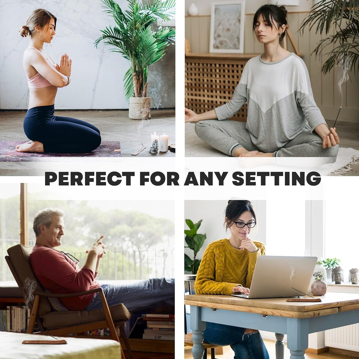 Mecka Salem Spell Incense Sticks | Set of 7 | Premium Slow Burn Organic Incense Sticks for Wicca Rituals and Mystic Vibes | 140 Insense Sticks of Palo Santo, Frankincense, Dragon Blood