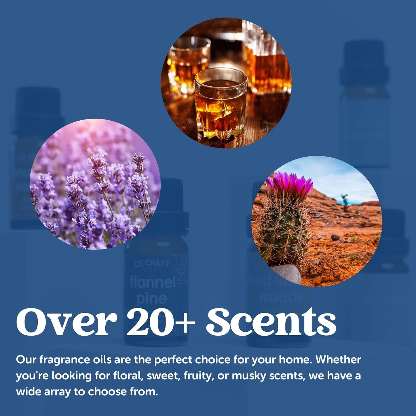 CANDECraftCo Premium Fragrance Oil – Diffuser Oils Fragrances Scented for Home, Candle Soap Making Supplies, Aromatherapy Blends for House (0.34 Fl Oz) (2-Pack, Clean Cotton)