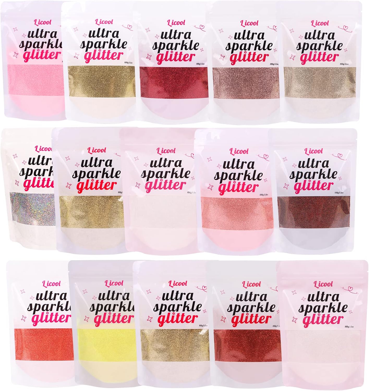 Holographic Fine Glitter, 100g/3.5oz Extra Fine Glitters Powder Packs for Resin, Craft Glitter for Tumblers Candle Slime Making, Festival Body Face Eyeshadow Nail Glitter (Blue White)