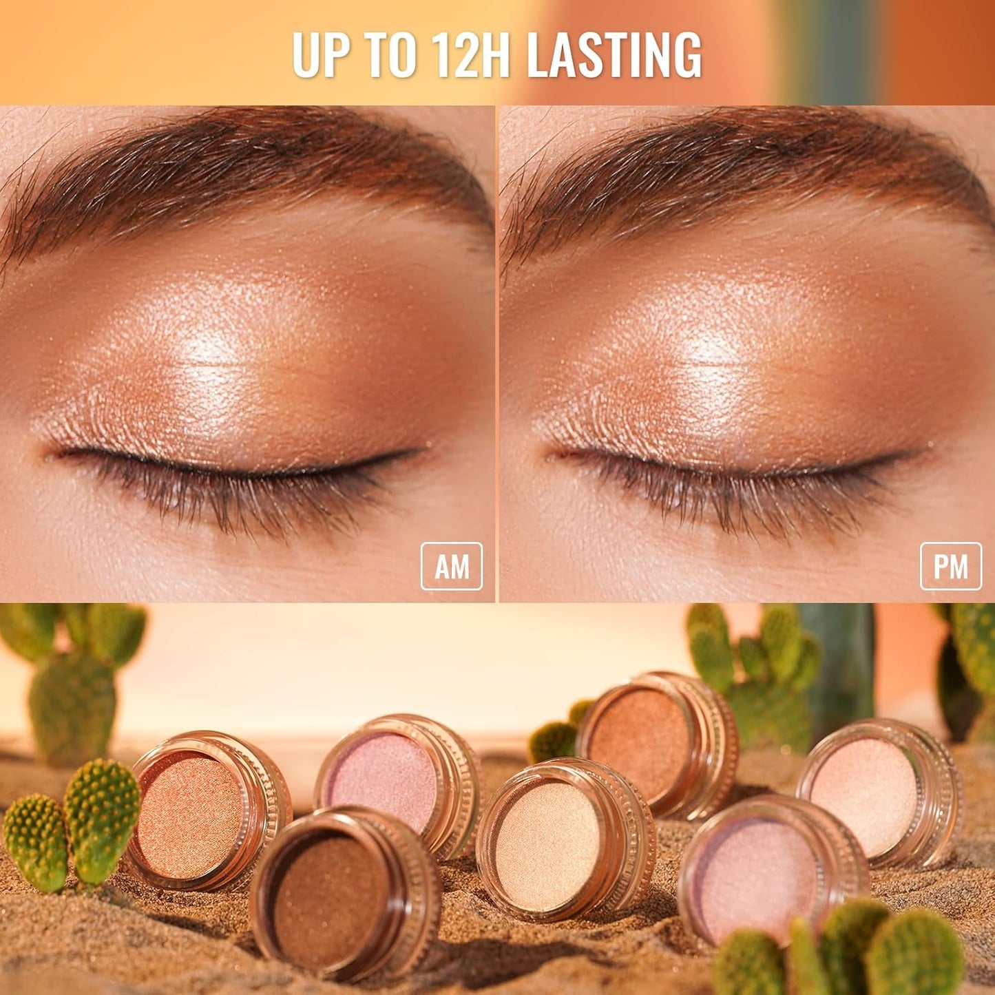 Oulac Shimmer Cream Eyeshadow also for Highlighter Blendable Eye Shadow Waterproof&Long Lasting with Moisturizing Formula Soft Shimmer Eye Make-up,Vegan & Cruelty-Free,6g 23