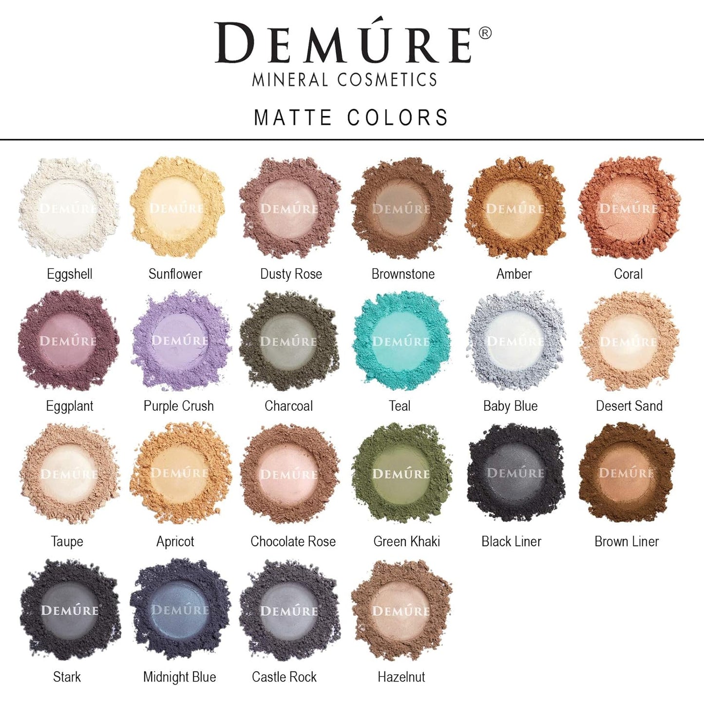 Demure Mineral Make Up (Charcoal) Eye Shadow, Matte Eyeshadow, Loose Powder, Eye Makeup, Professional Makeup