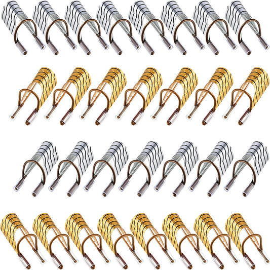 20 Pieces Reusable Nail Extension Forms Guide Protector Nail Tips Acrylic UV Gel Protector for Salon Home Supply(Gold, Silver)