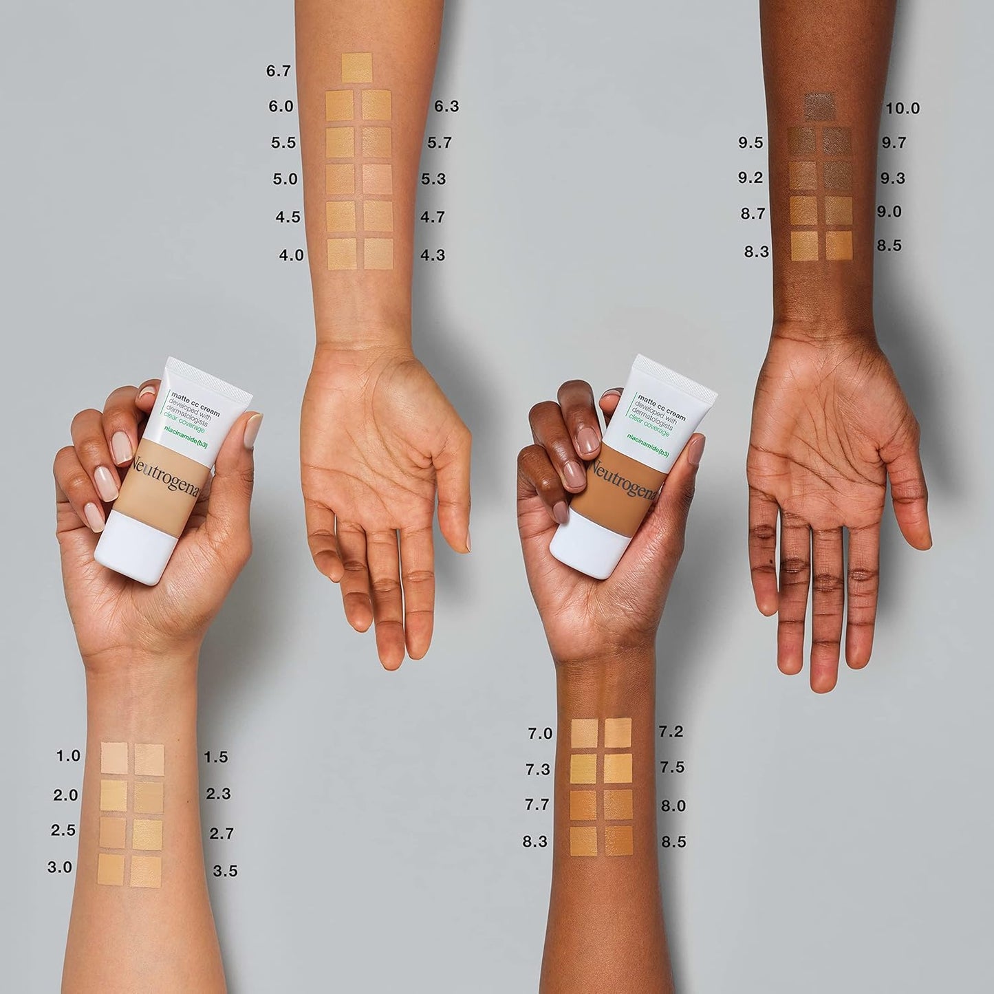 NEUTROGENA Clear Coverage Color Correcting Cream 1.0 oz. 8.0 / Amber