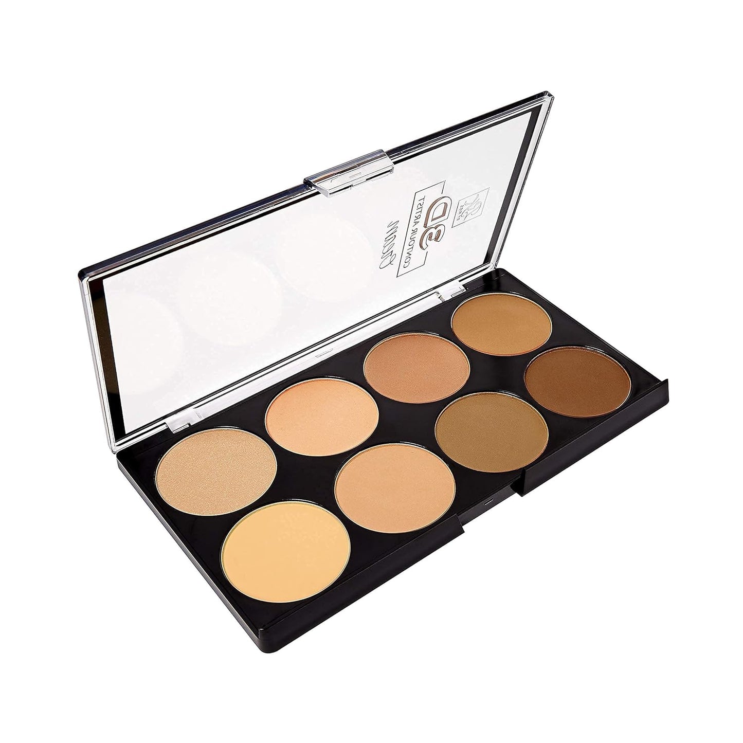 Ruby Kisses Flawless Finish with 3D Contour Powder Makeup Palette - Multiple Contouring Options, Easy Blending, Long-lasting formula, Sculpt &Highlighting, Professional finish (Medium Dark)