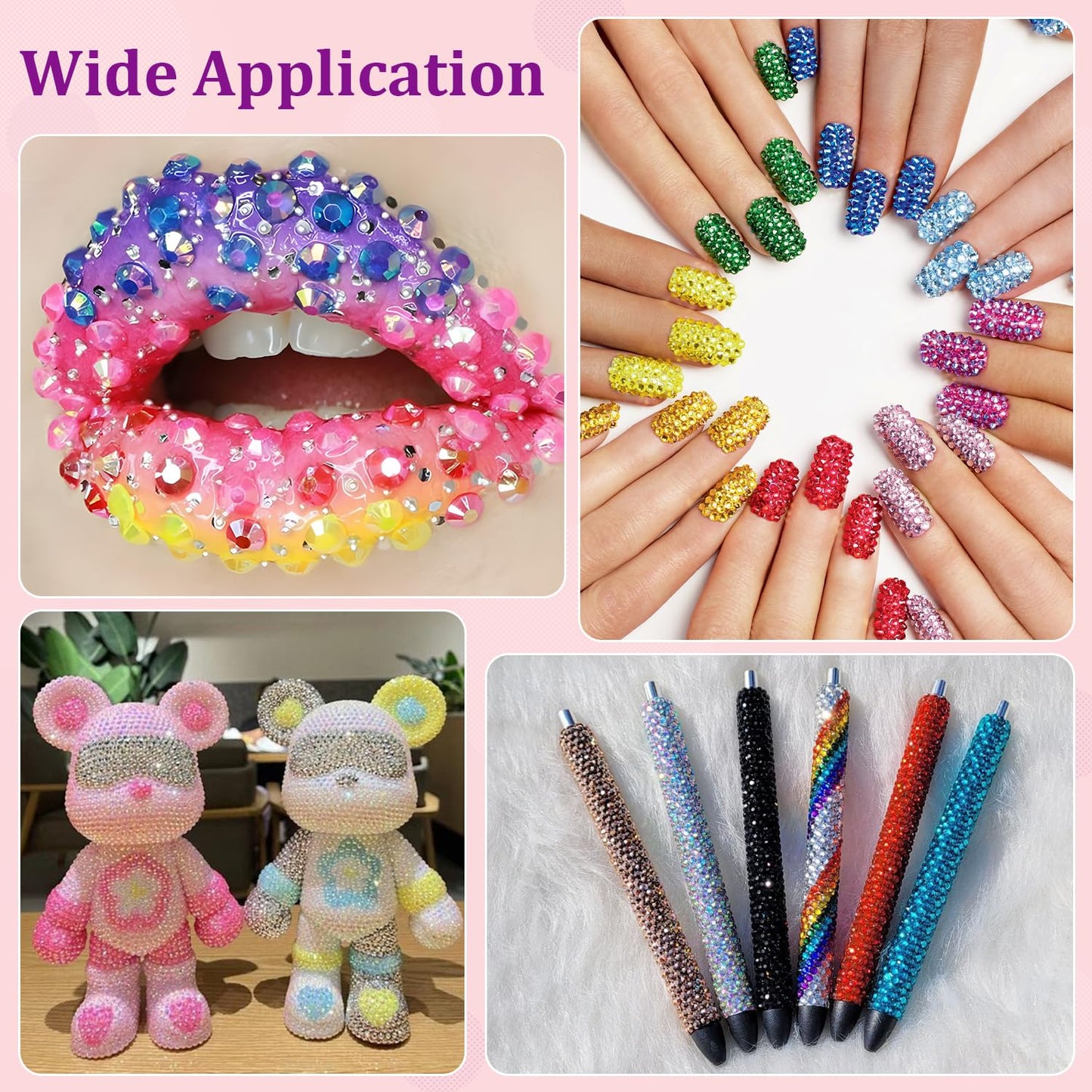 30000Pcs Resin Rhinestones for Bedazzling with Tweezers, Dark Purple AB Rhinestones for Crafting with B7000 Jewelry Glue for DIY Crafts Clothing Tumblers Shoes Fabric Nail Art