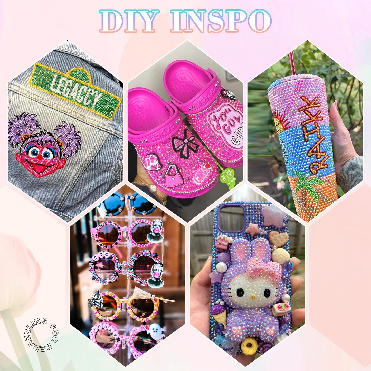 8000Pcs Resin Rhinestones with B7000 Jewelry Glue for Crafting, Multicolors 5mm Non Hotfix Flatback Gems, Bedazzling Crystal for DIY Crafts Clothing Tumblers Mugs Shoes Fabric Decor Nail Art