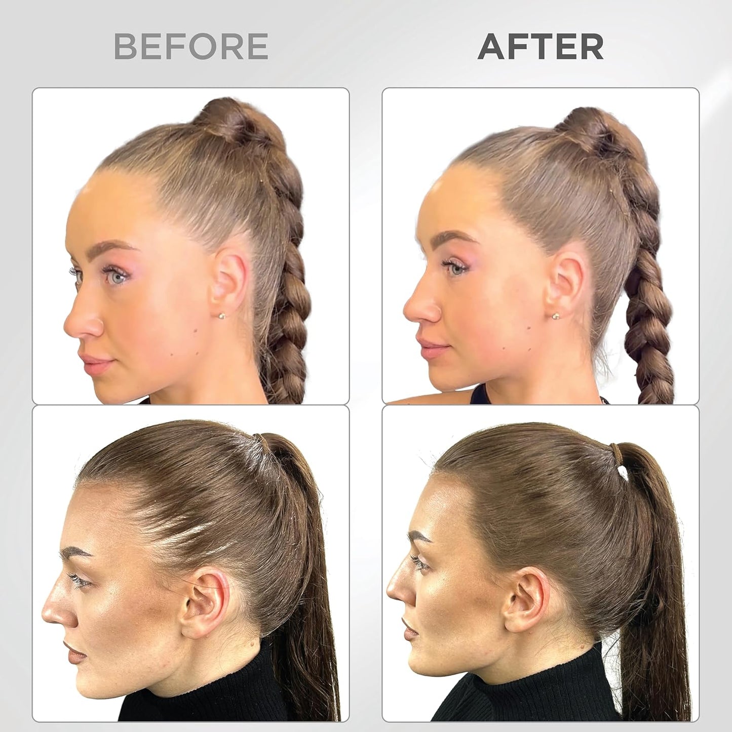 Thick Fiber Root Touch Up Powder, Medium Brown - Water & Sweat Resistant Hair Loss Concealer Set with Brush for Thin Hairlines and Gray Root Coverage