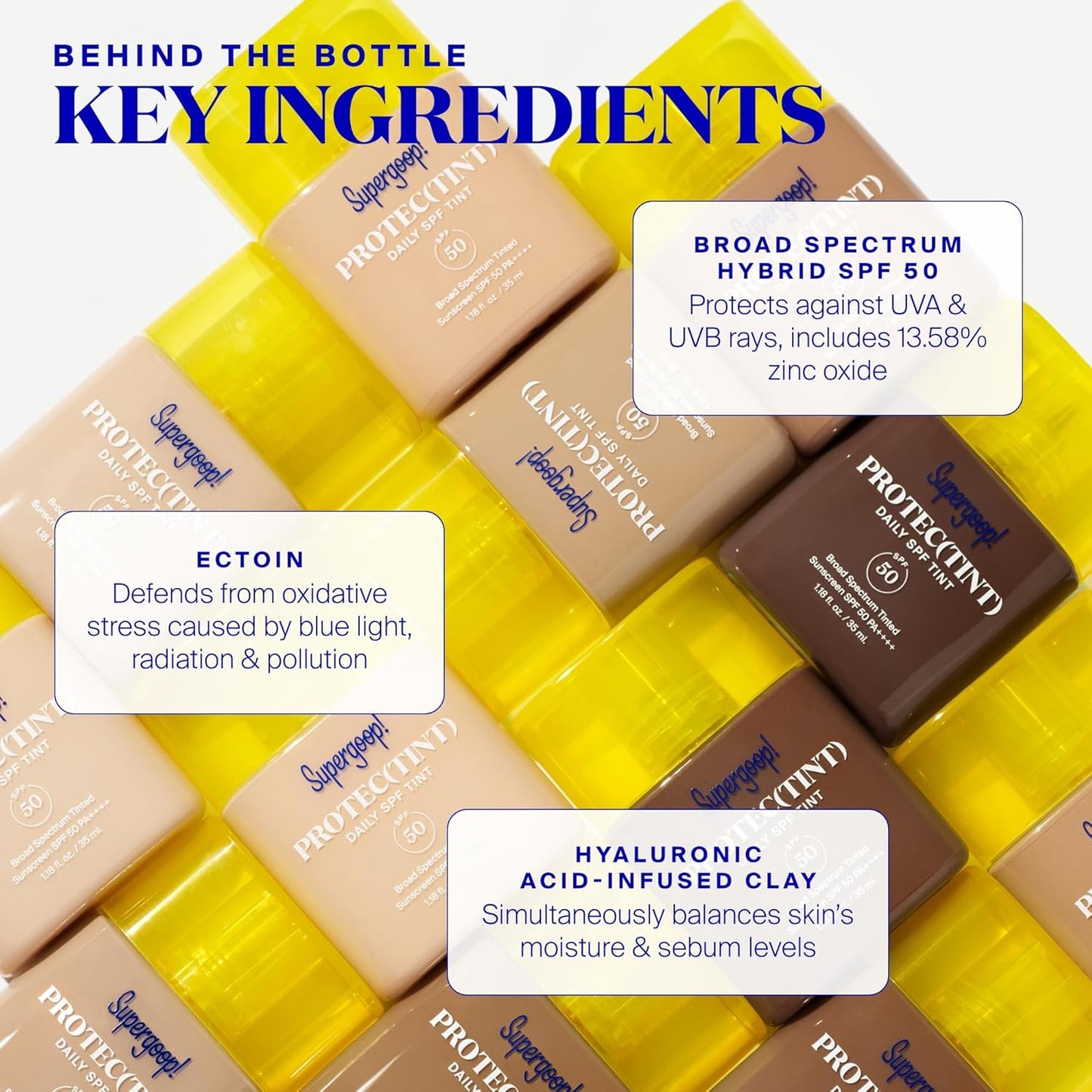 Supergoop! Protec(tint) Daily Skin Tint SPF 50 - 34C - Light, Buildable Coverage for Immediately Smooth, Even-Looking Skin - Natural Finish