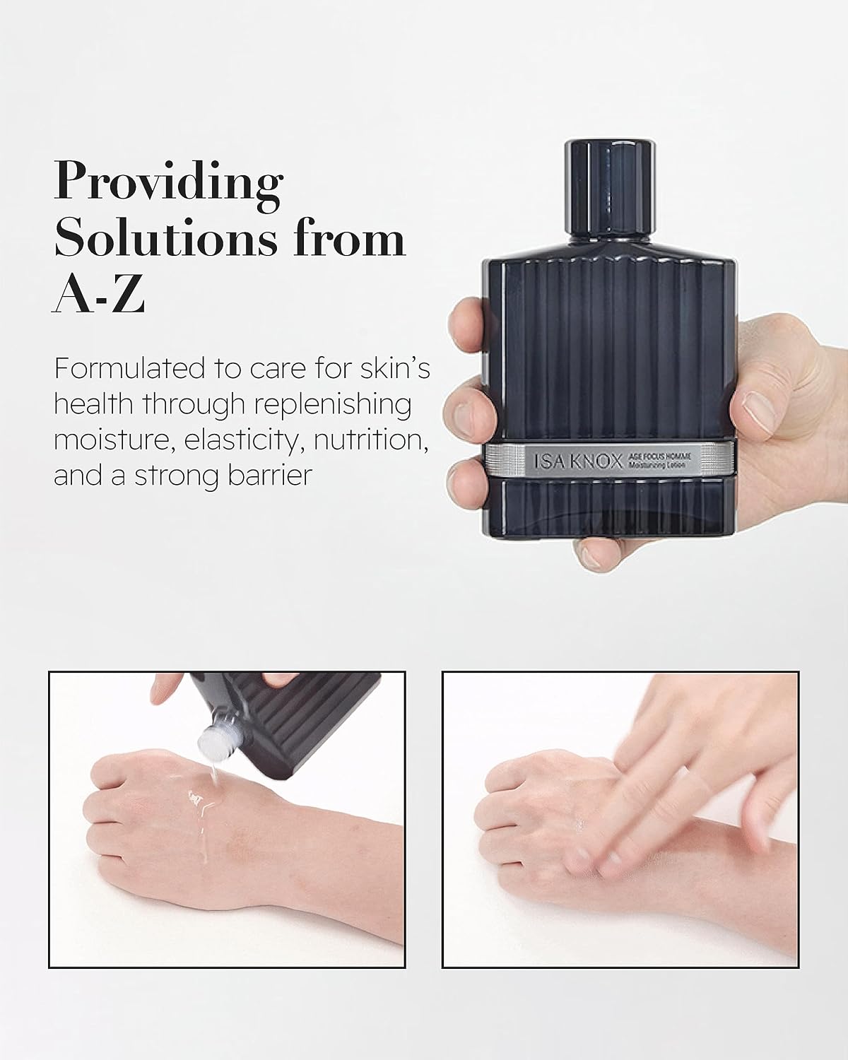 ISA KNOX Age Focus Homme (Face Emulsion, 5.1fl oz) - Hydrating Facial Moisturizer to Soothe and Moisturize Shaving-Irritated Skin for a Refreshing Sensation by LG Beauty. Niacinamide, Adenosine.