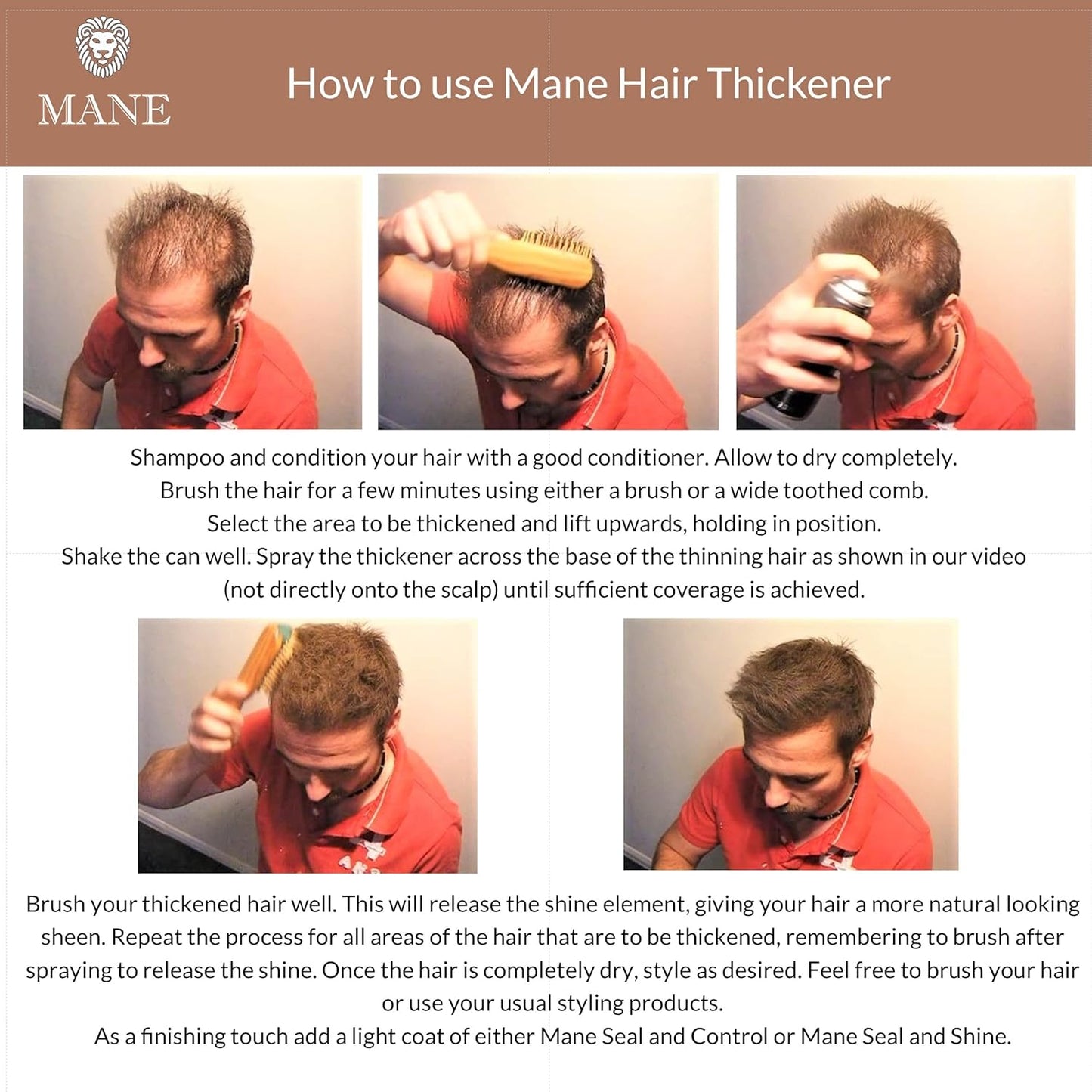 Hair Thickening Fiber Spray by Mane (200 ml, Grey)