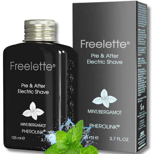 Pre Electric Shave After Shave Lotion Cream - Close Shave Balm - Smooth Irritation Free Shaving - Cooling Pre and Post Shave Balm. Freelette (MINT/BERGAMOT) 3.76 FL.OZ