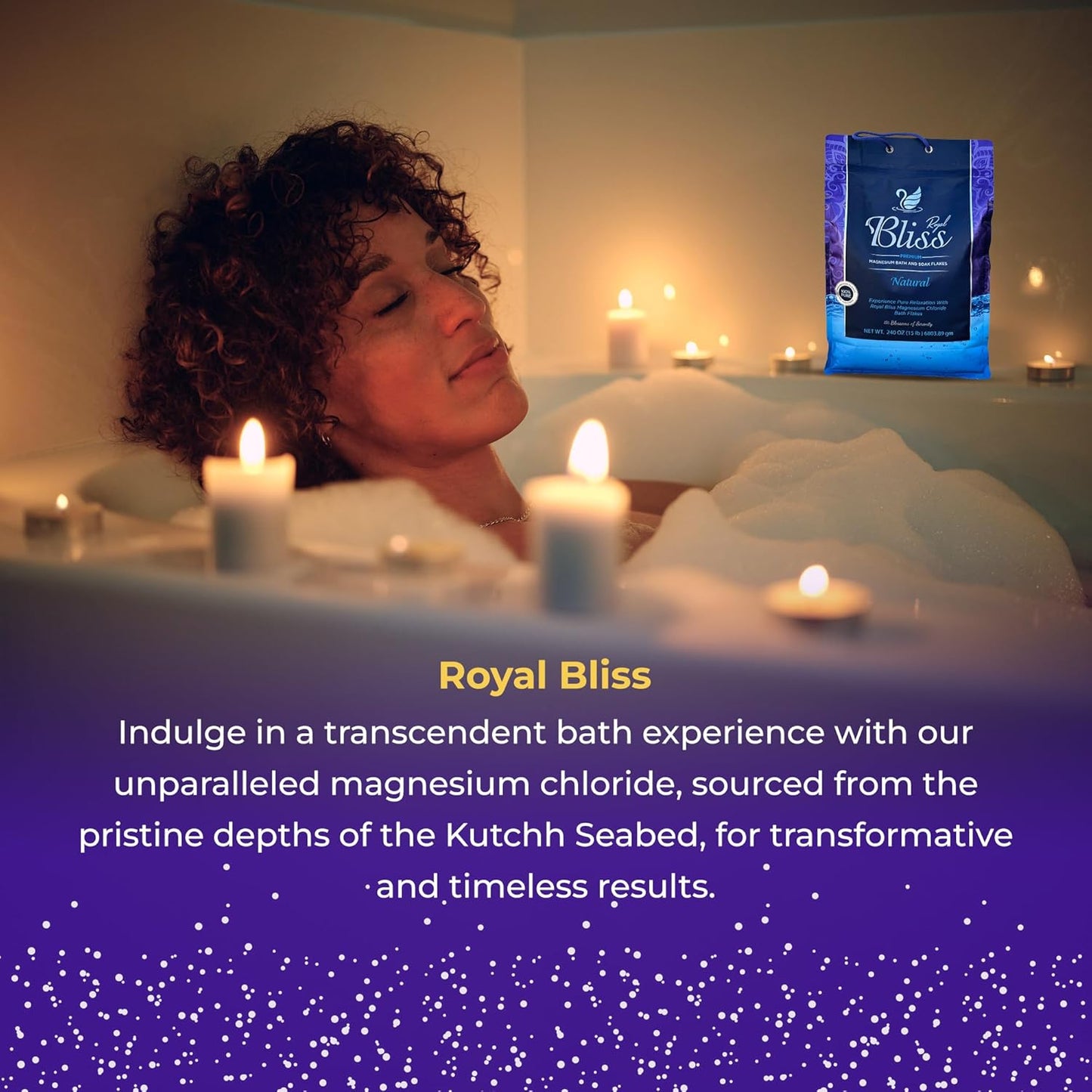 Magnesium Bath & Foot Soak | Salt Flake 15 LB (240 OZ), Super Value Pack | Natural Salts for Relaxation, Wellness & Muscle Relief, Soaking, Recovery & Stress Relief - 15 LB (240 OZ)