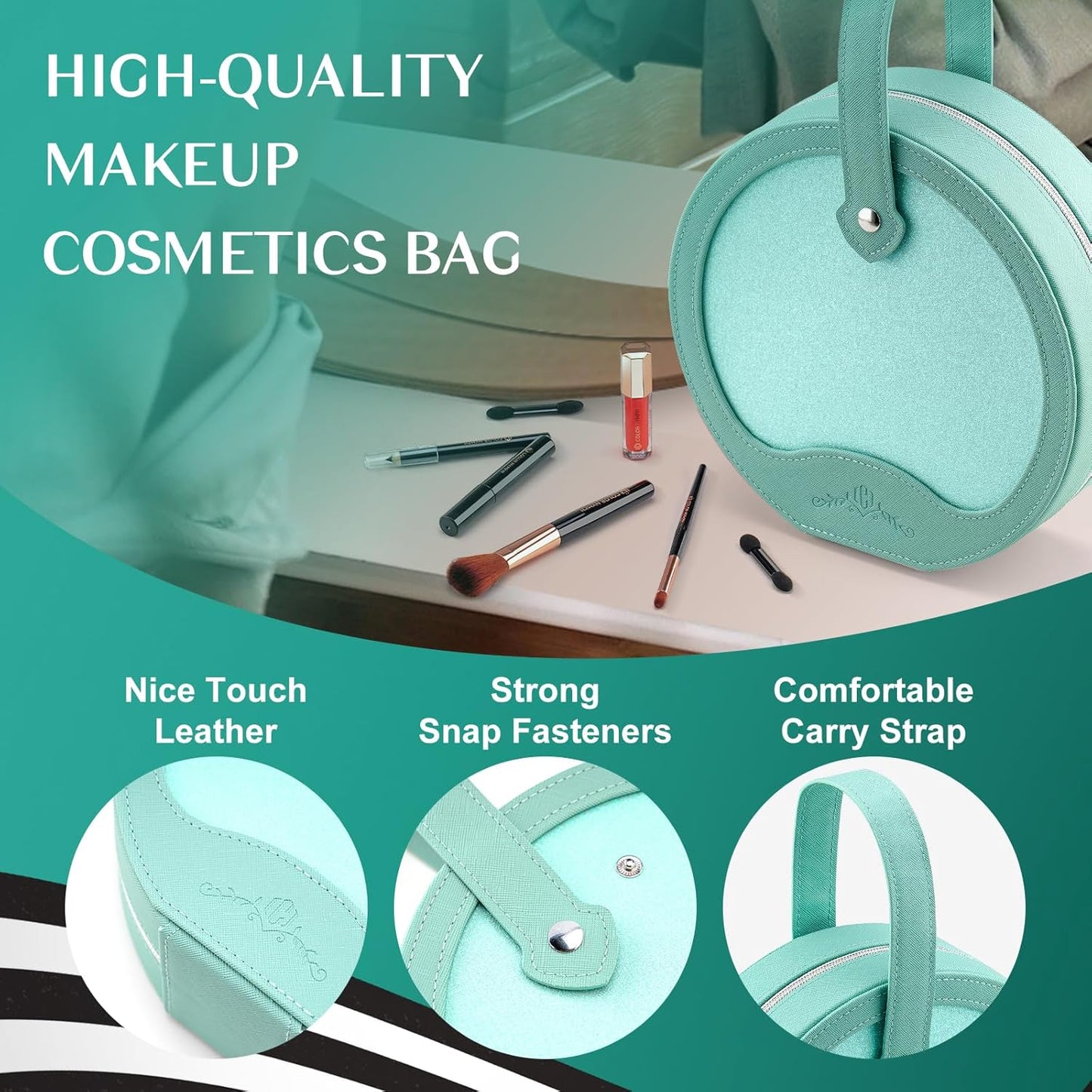 Color Nymph All In One Makeup Kit For Teens With Portable Cosmetics Bag, Multiple Makeups For Begginers As Christmas,New Year,Birthday Gift Included 38-Colors Eyeshadows Lipglosses Brushes(Green)