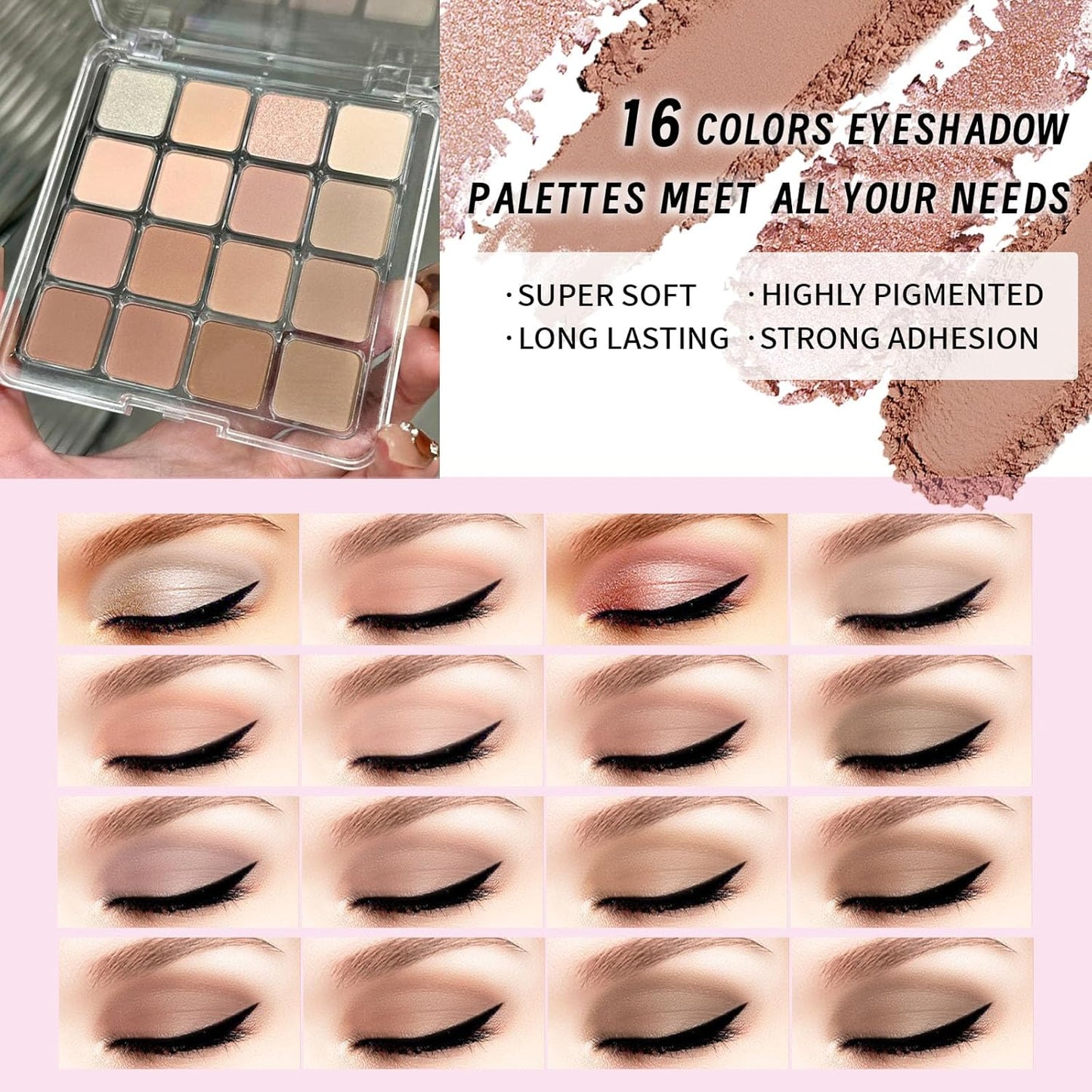 Makeup Set Full Kit for Girls Teens Women, Makeup Present Set, Includes Eyeshadow, Foundation, Blusher, Eyebrow Pencil, Mascara, Eyeliner, Brushes, Lip Gloss, Sponge, Cosmetic Bag