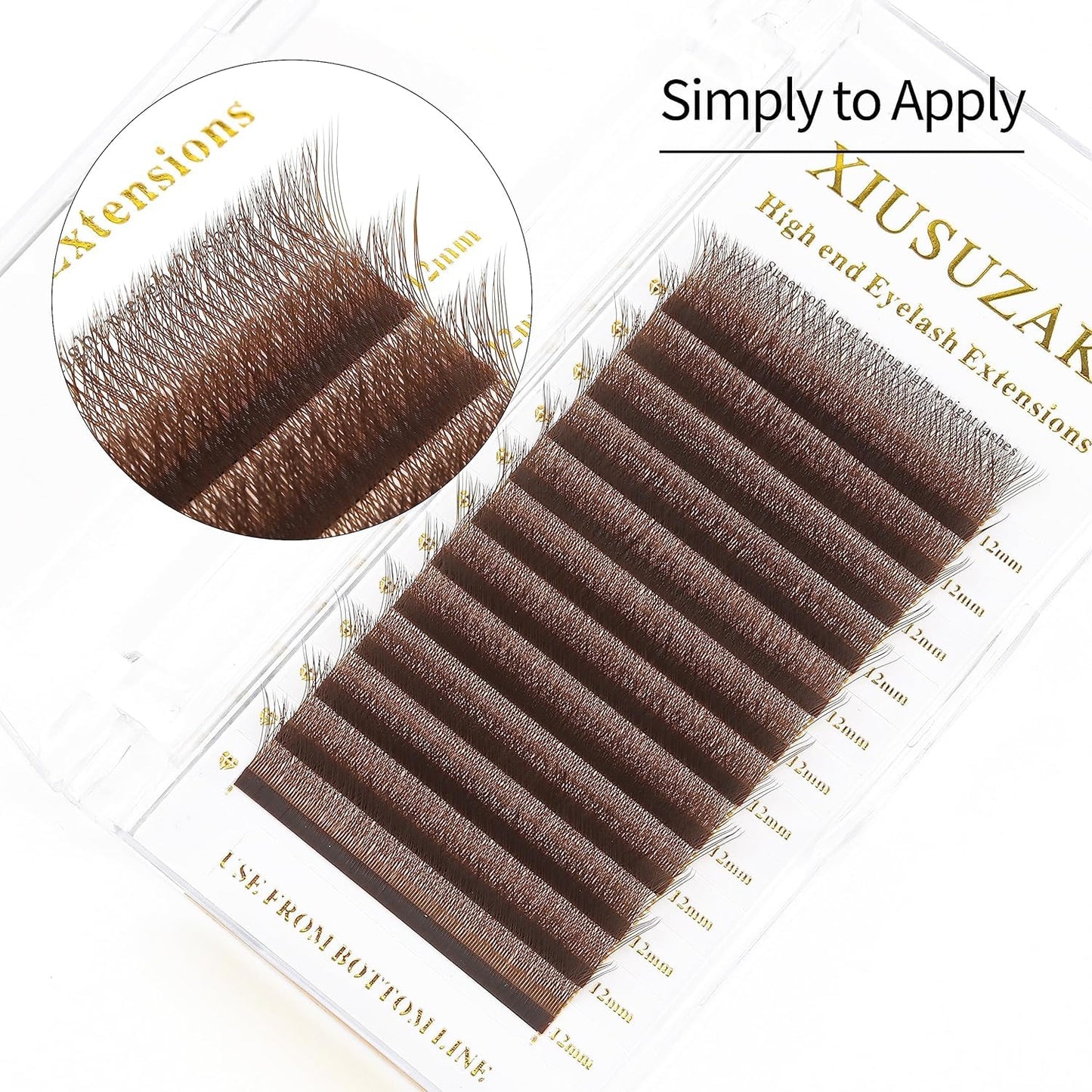 Lash Extensions W Brown 4D Eyelash Extensions W Shape 0.07mm Thickness D Curl 13mm Premade Fans Lashes Easy Fan Volume Lashes Individual Lashes(W-Brown-4D-0.07-D,13mm)