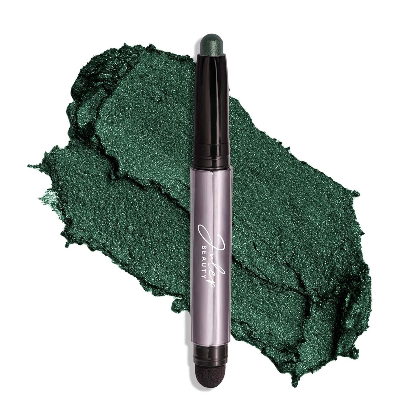 Julep Eyeshadow 101 Cream-to-Powder Waterproof Shadow Stick – Evergreen Shimmer – Long-Lasting, Crease-Proof, Deep Green Shimmer Cream Eyeshadow with Built-in Smudger