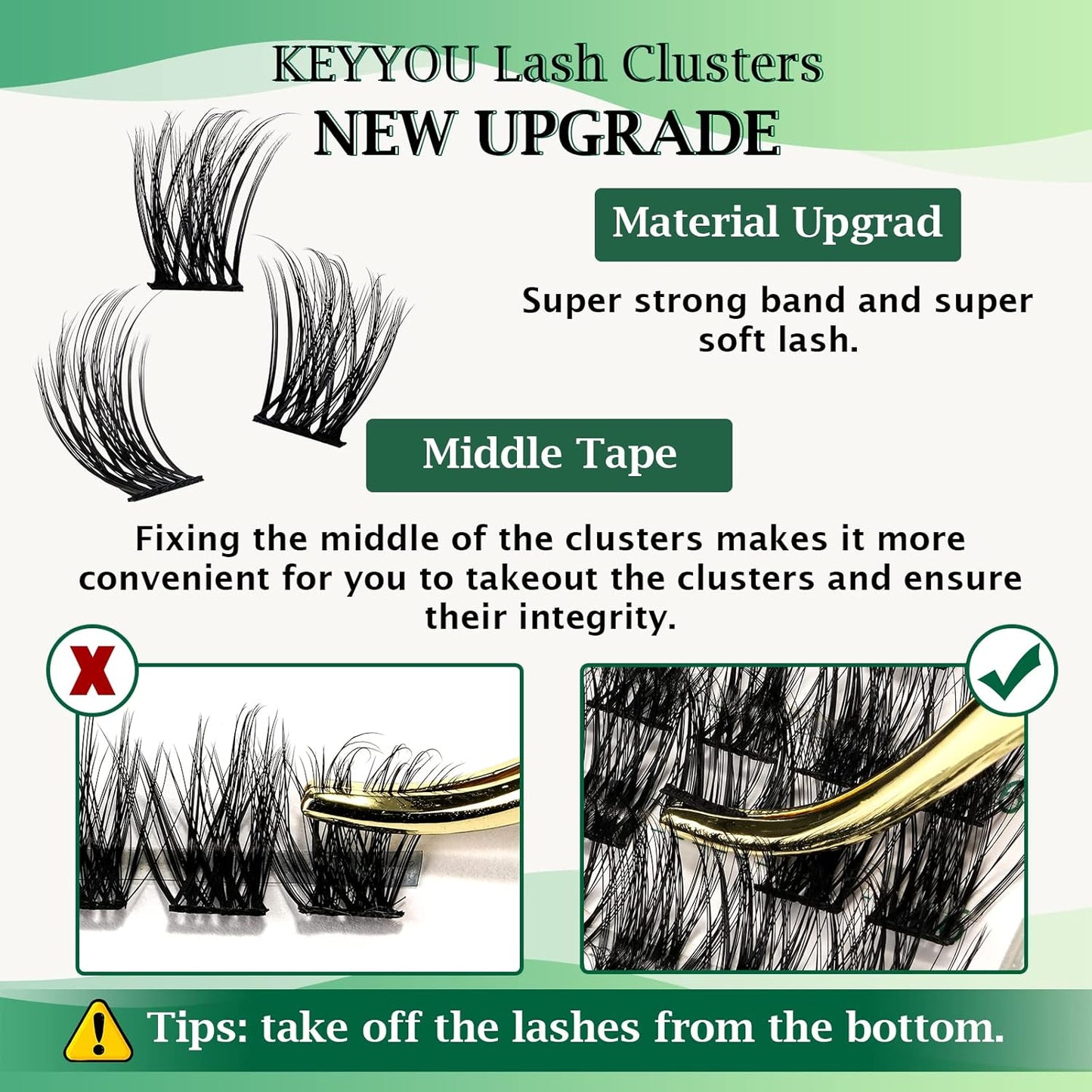 Lash Clusters 96pcs Individual Lashes Y08 D Curl 8-18MIX Cluster Lashes KEYYOU Volume Wispy Lash Extension Soft&Comfortable Easy DIY at Home(Y08 D-8-18MIX)