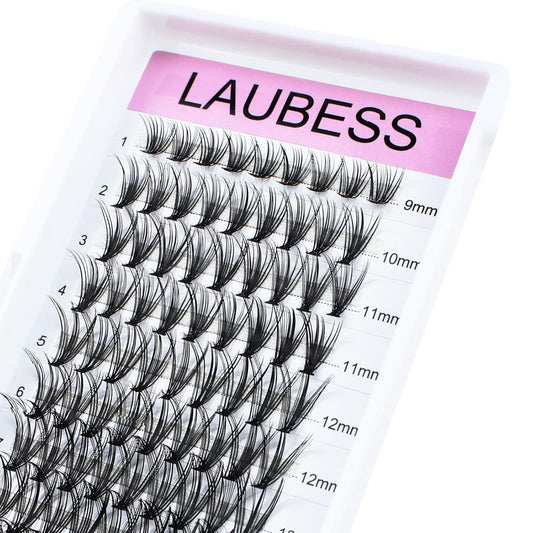 Eyelash Clusters LAUBESS Lash Clusters Individual Lashes Cluster Eyelash Extensions DIY at Home Waterproof Cluster Lashes (20D-C-Mix9-16)