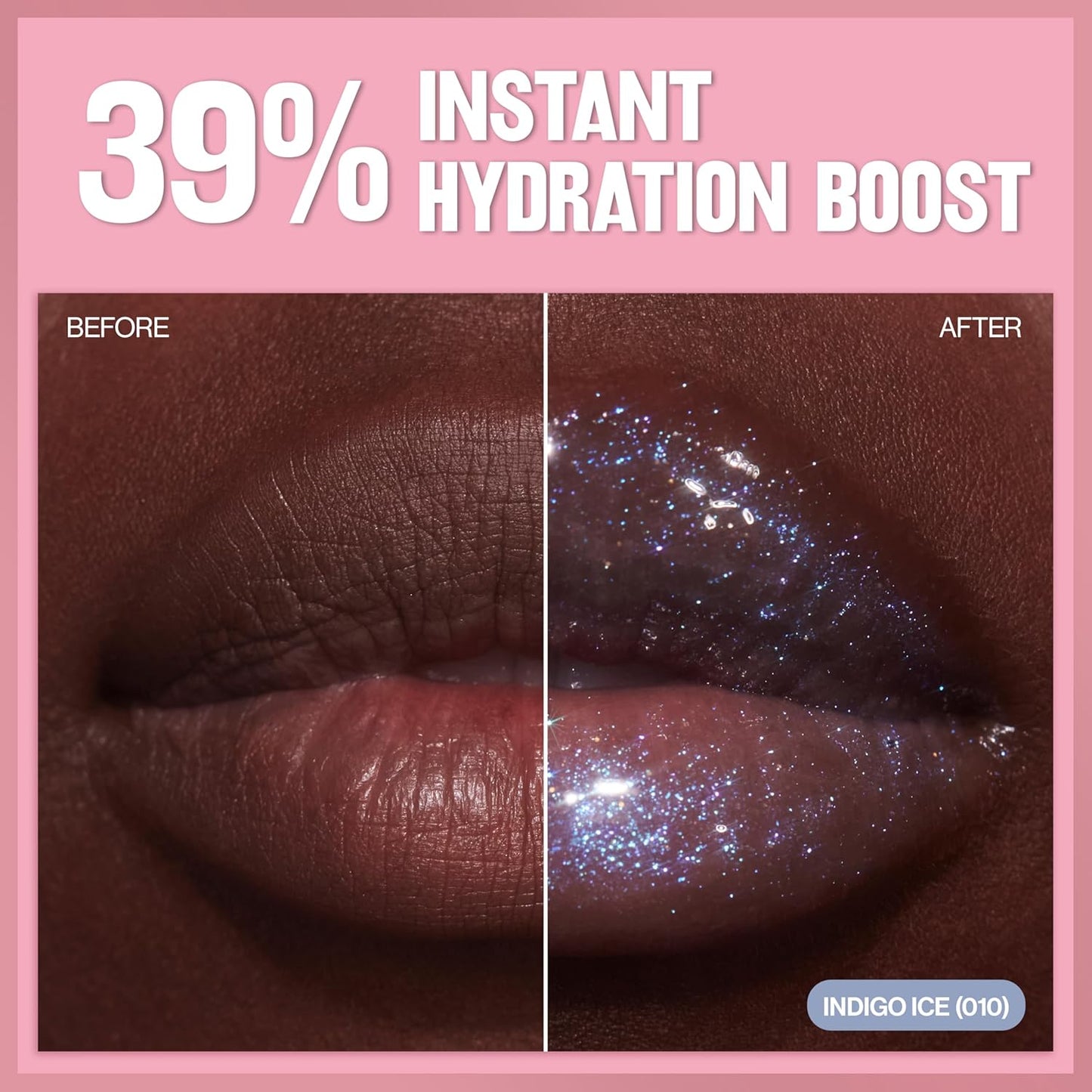 REVLON Super Lustrous Glimmer Gloss, Non-Sticky Lip Gloss, High-Shine Finish, Plant-Based Glitter, 003 Lavender Lust, 0.13 fl oz