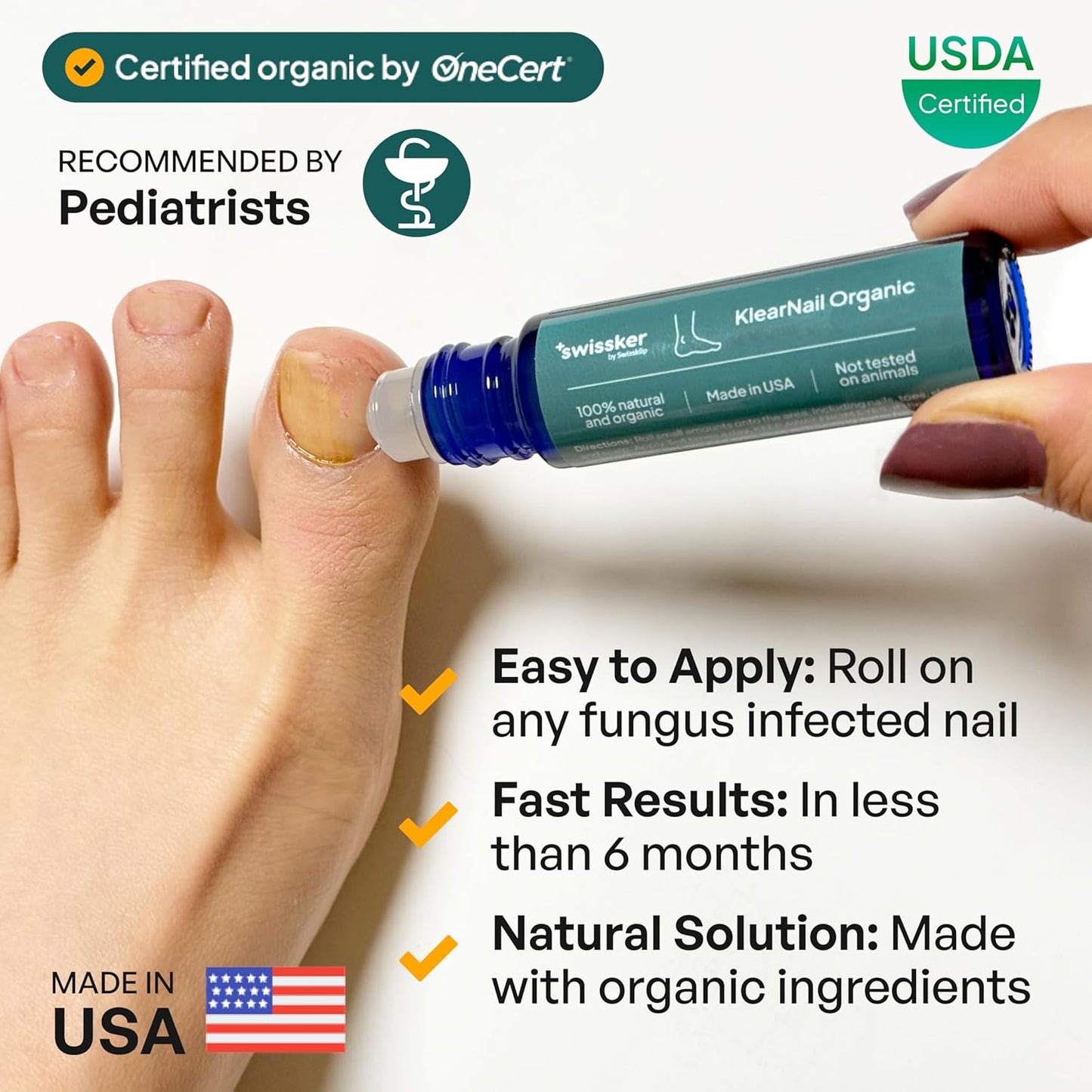 Swissklip Medi-Care Toenail Stick I KlearNail Treatment | Natural Solution for Healthy Nails I Suitable For Foot, Toe, and Fingernail I For Brittle Toenails – 10ml / 0.3 Fl. Oz. Pack 3 - Made in USA