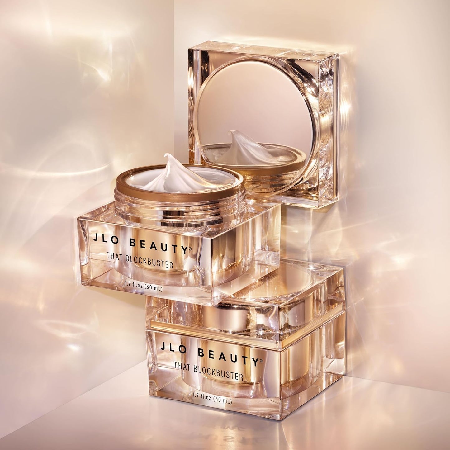 JLO Beauty That Blockbuster Face Moisturizer, Hydrating Hyaluronic Acid Face Cream with Peptides, Plumps, Nourishes, Hydrates, Skin Care to Help Visibly Smooth & Supports Fine Lines & Wrinkles, 1.7 Oz