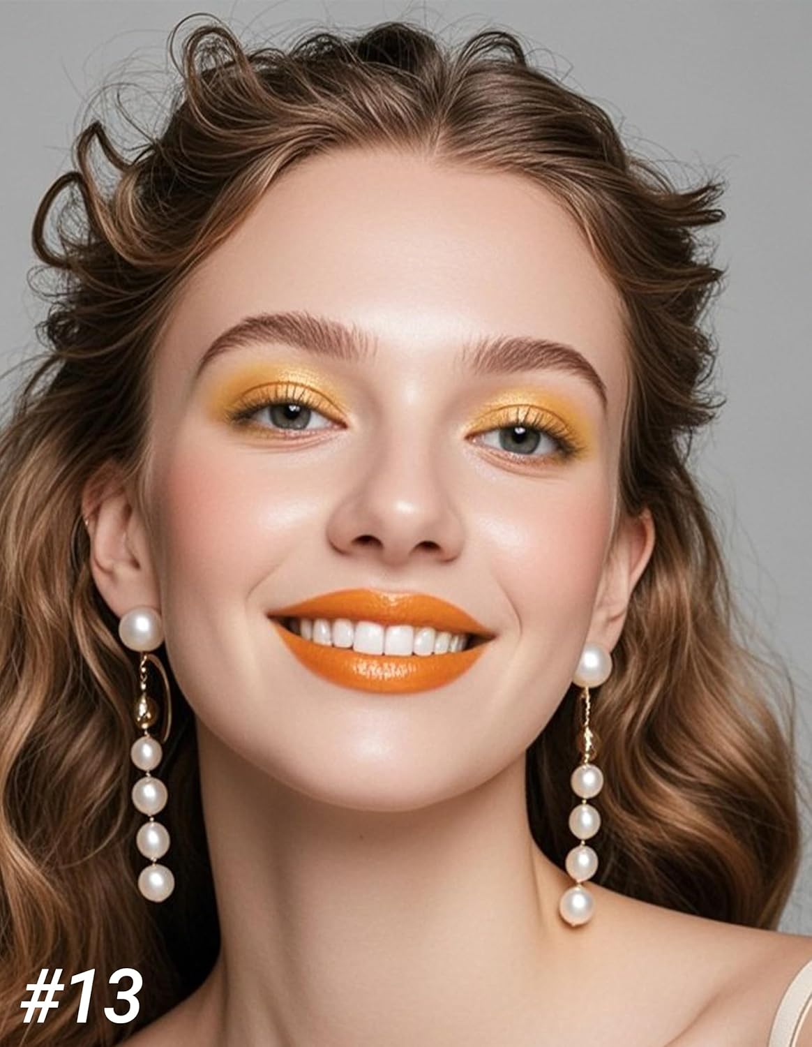 Erinde Shimmer Cream Eyeshadow Stick, Long Lasting Metallic Eye Shadow Sticks, Waterproof Creamy Glitter Eyeshadow Pencil, High Pigmented Blendable Neutral Eye Makeup, 13 Warm Gold Shimmer