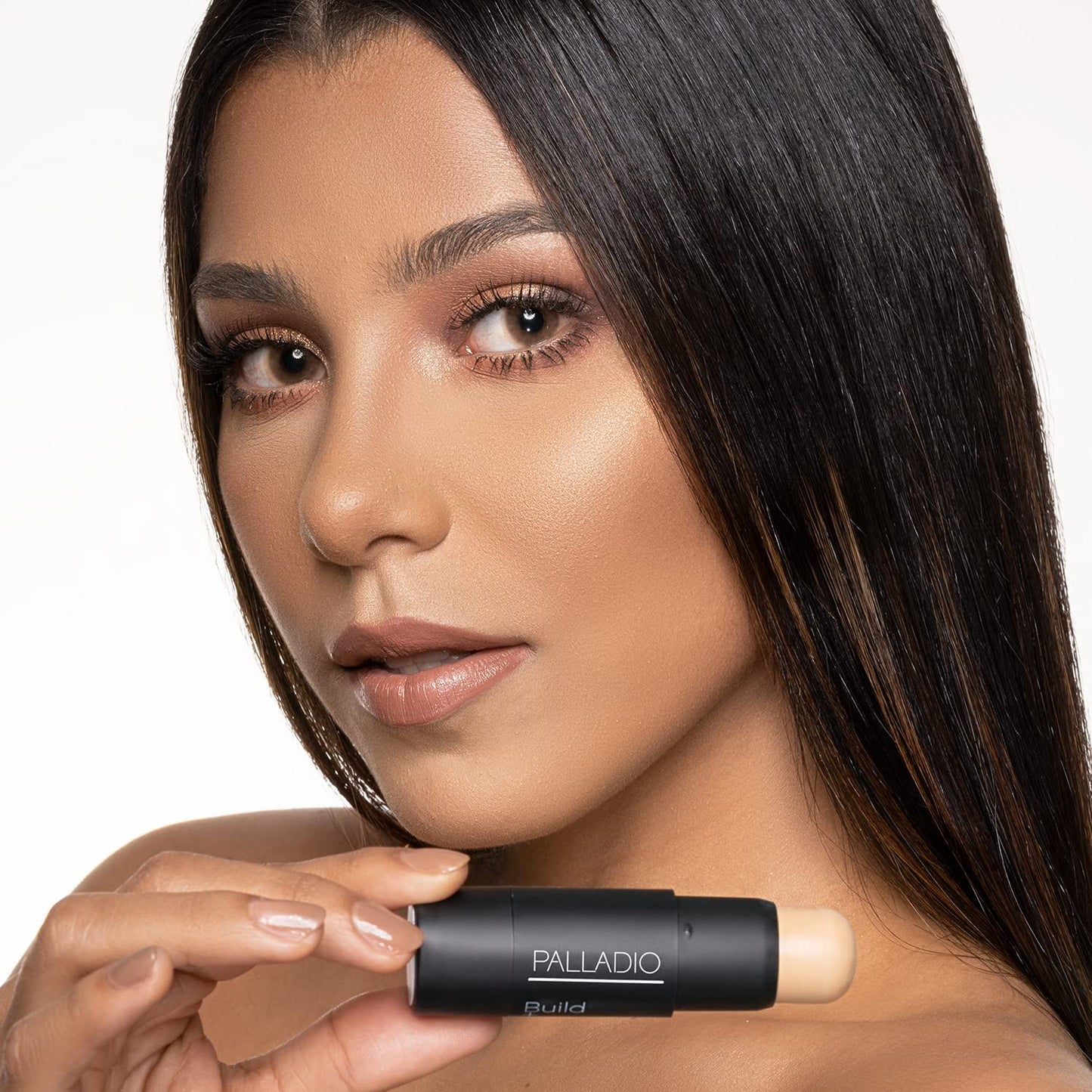 Palladio BUILD + BLEND Foundation Stick, Contour Stick for Face, Professional Makeup for Perfect Look, 0.25 Ounce (Porcelain)