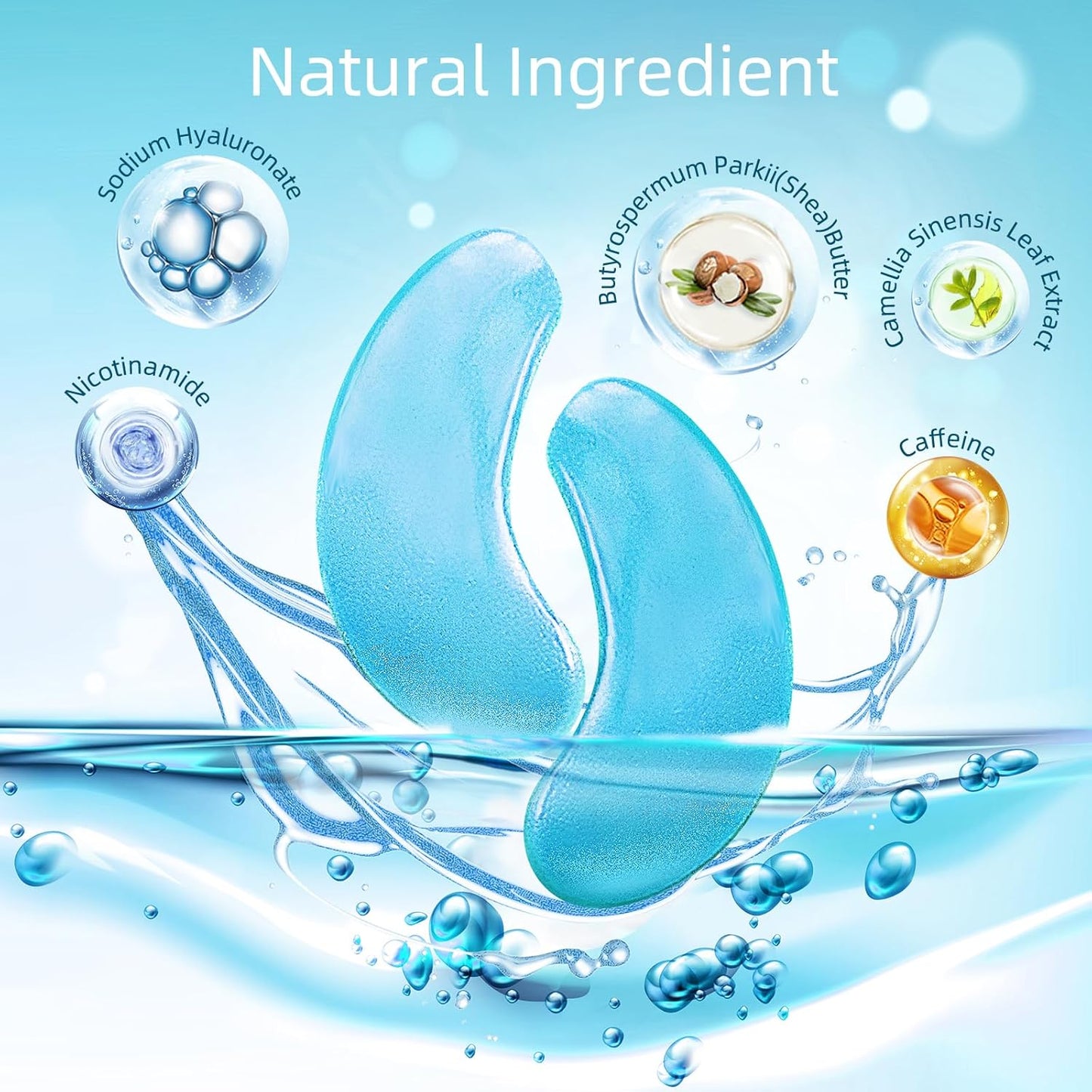 Under Eye Patches, 40 Pairs Eye Mask for Dark Circles, Puffy Eyes, Undereye Bags,Wrinkles,Eye Mask Patches with Hyaluronic Acid, Eye Treatment Skin Care for Men & Women Gift