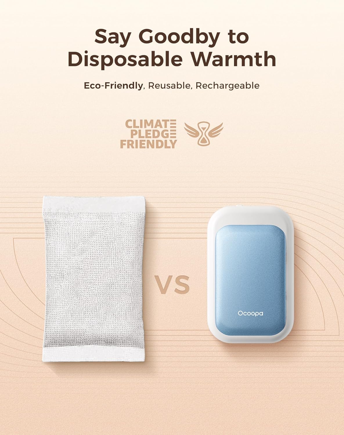 OCOOPA AI Magnetic Hand Warmers Rechargeable 2 Pack, 5000mAh Ultra-Thin Electric Glove Heater Handwarmer,UL Certified, Men Women Gifts for Christmas,Birthday,Winter Essentials,UT4 Young