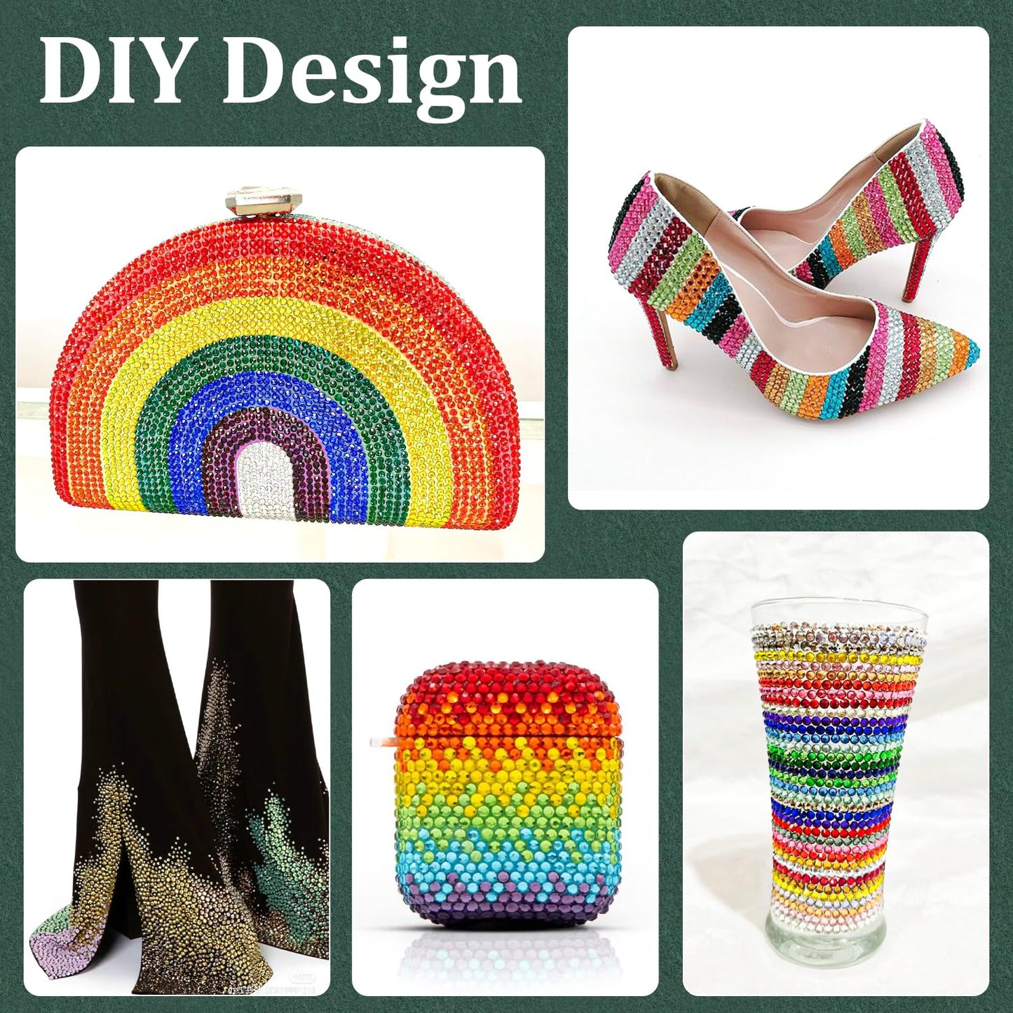 Resin Rhinestones for Crafting with B7000 Jewelry Glue, 2 Boxes Indicolite Flatback Crystals with 3Pcs 10ml Glue for Bedazzling Crafts DIY Nail Art Makeup，Non Hotfix Gems for Clothing Shoes