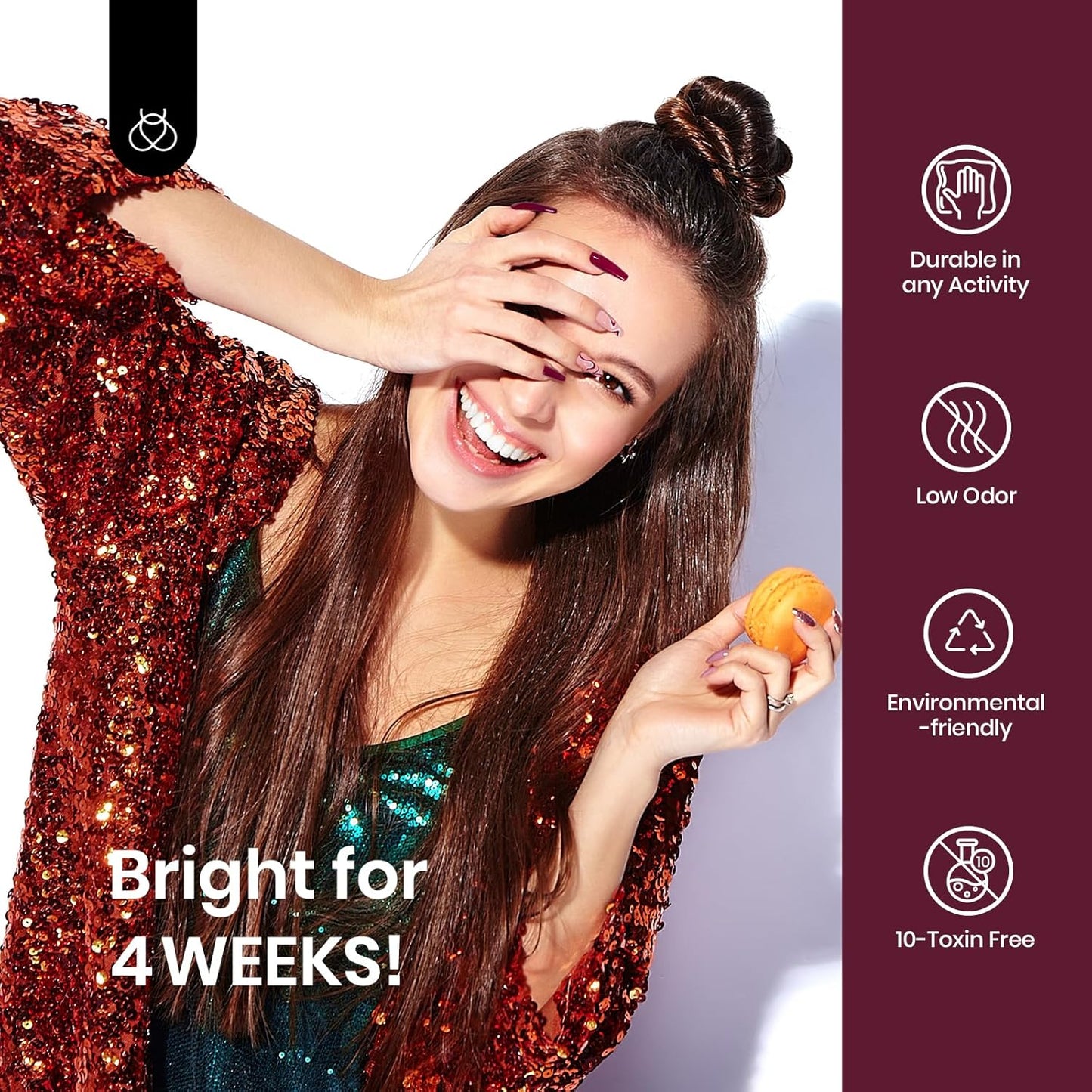 Beetles Dark Red Gel Nail Polish 15 ml Burgundy Red Gel Polish Cherry Wine Purple Color Soak Off LED UV Lamp DIY Art Design Salon Mellow Plum Fall Nail Polish for Women