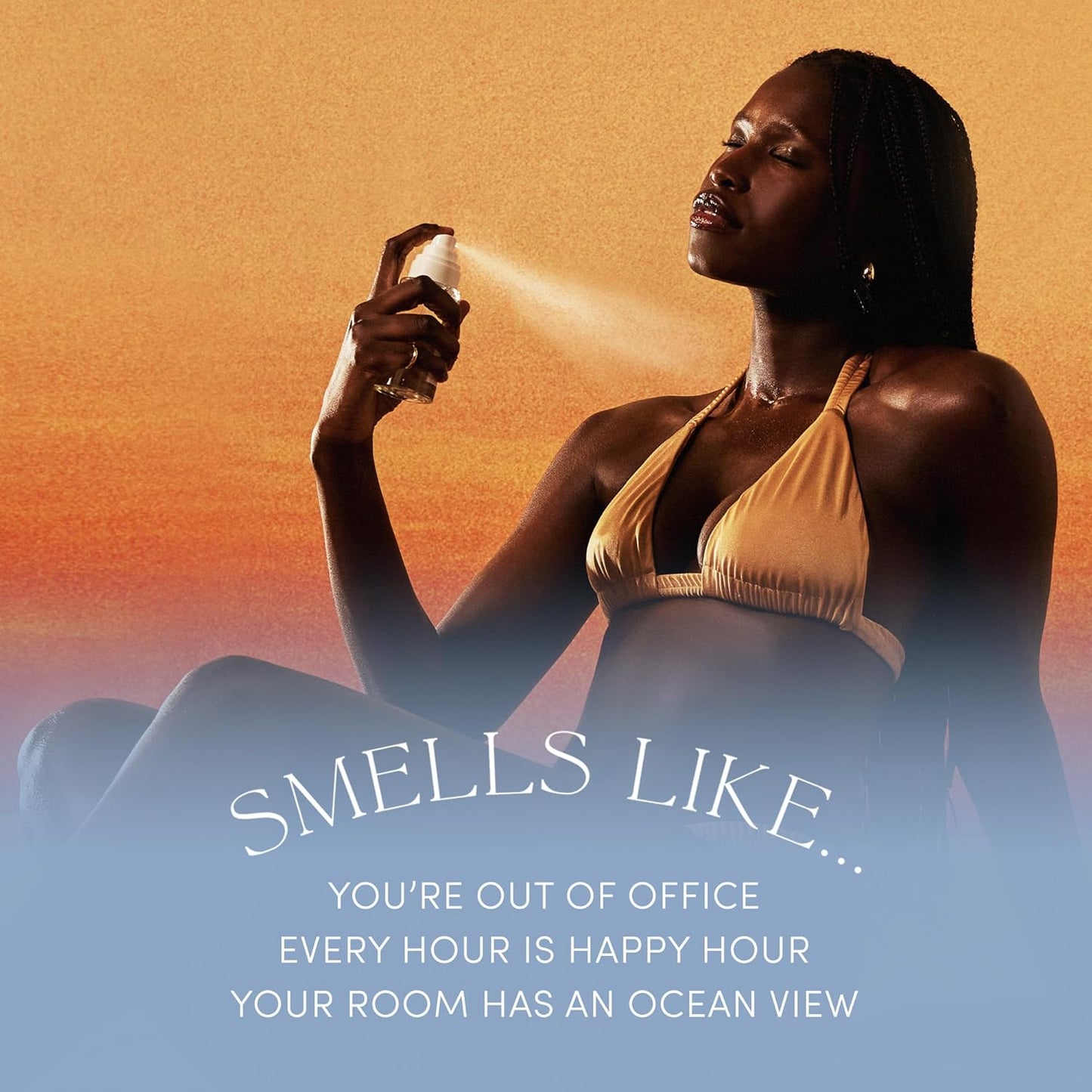 OUAI St. Barts Hair and Body Mist - Tropical-Scented Hair Perfume and Body Spray - Notes of Dragonfruit, Orange Blossom, Tuberose & Musk (8 Fl Oz)