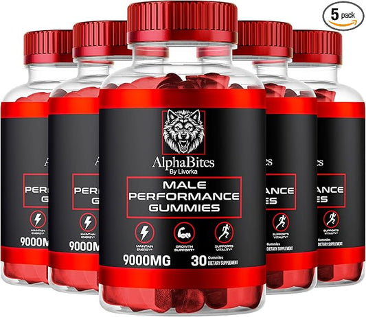 (5 Pack) Alpha Bites Men Gummies, AlphaBites Gummies, AlphaBites For Men Gummys Supplements, Alpha Bites Men, Alpha Bites Gummies, Alpha Bites Gummies For Men Performance, Alphabites Men, 150 Gummies